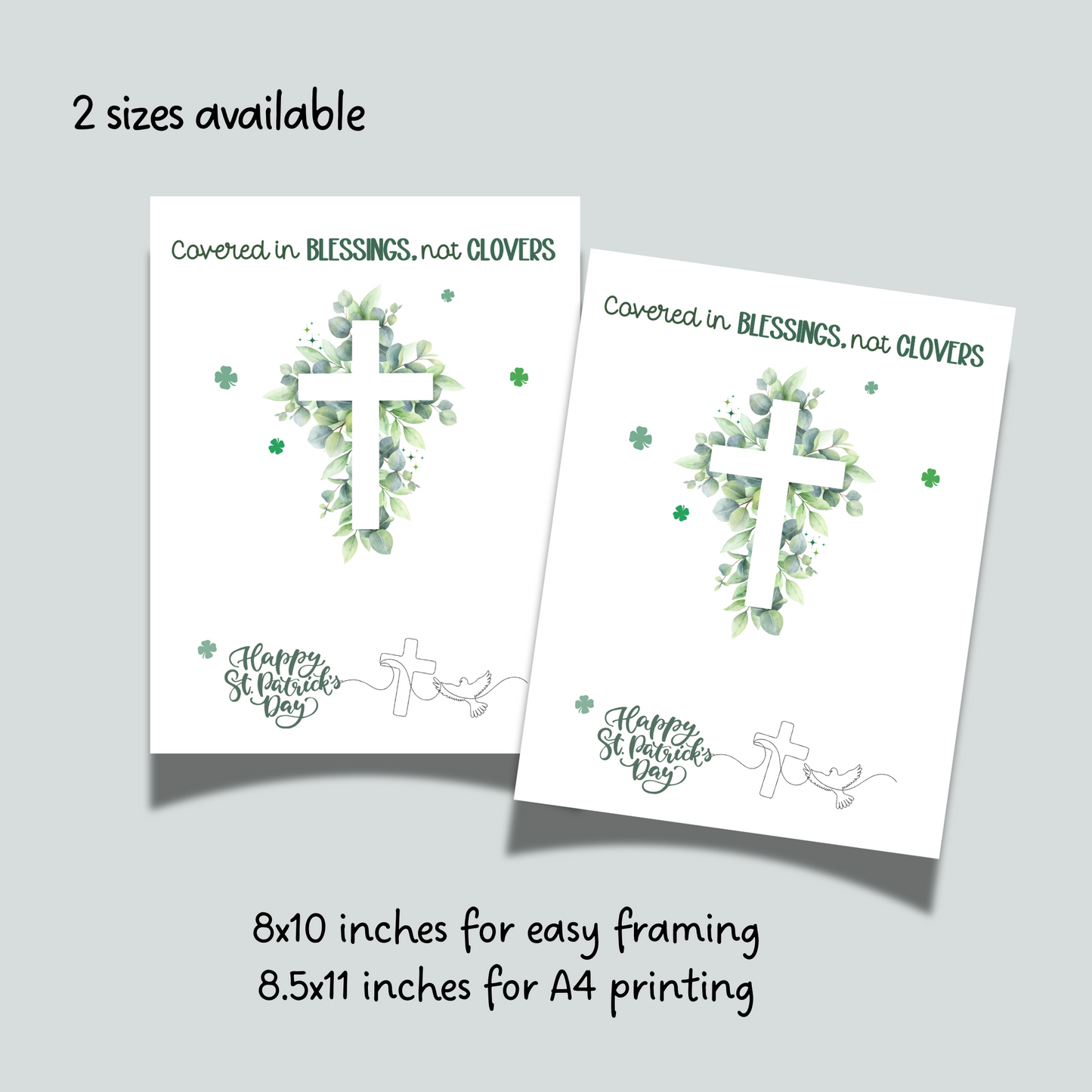St. Patricks Day Christian Handprint Craft Printable, DIY Bible Art Keepsake for Sunday School Church Kids Activity Preschool