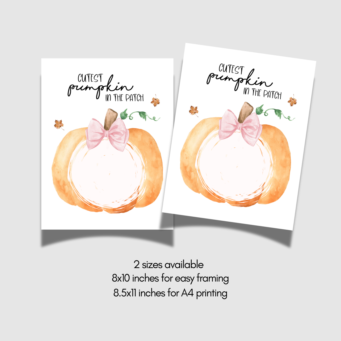 Fall Handprint Craft Printable, Autumn Activity DIY Pumpkin Art for Kids