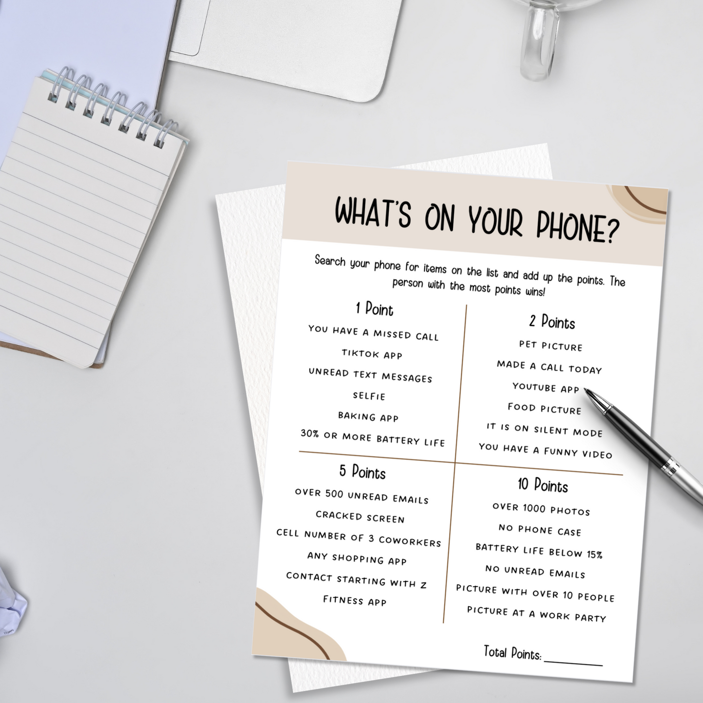 Office Party Games Printable, Work Icebreakers, Team Building Happy Hour Games