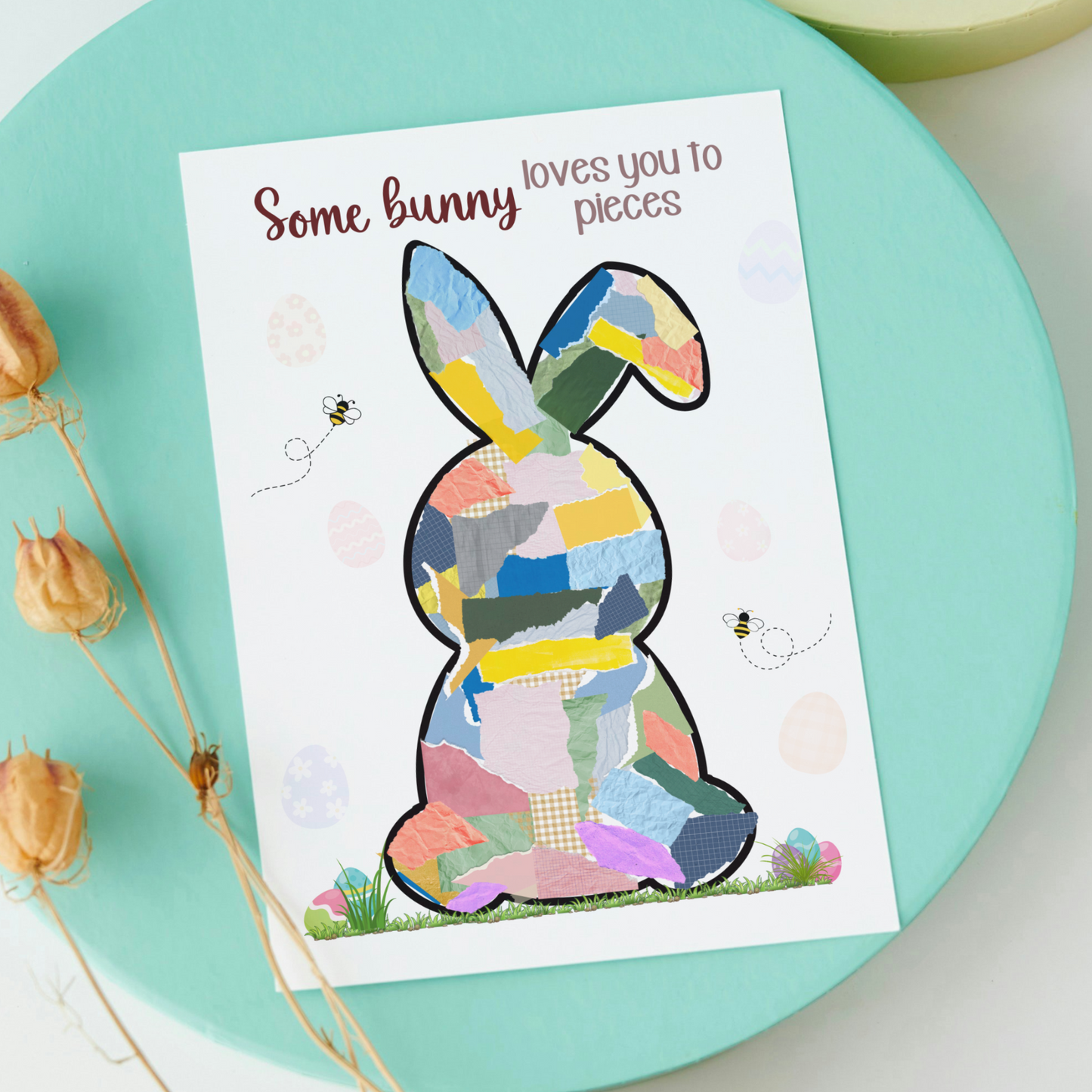 Easter Bunny Crafts for Kids Printable DIY Torn Paper Art Activity Daycare Preschool Kindergarten Classroom Homeschool Toddler