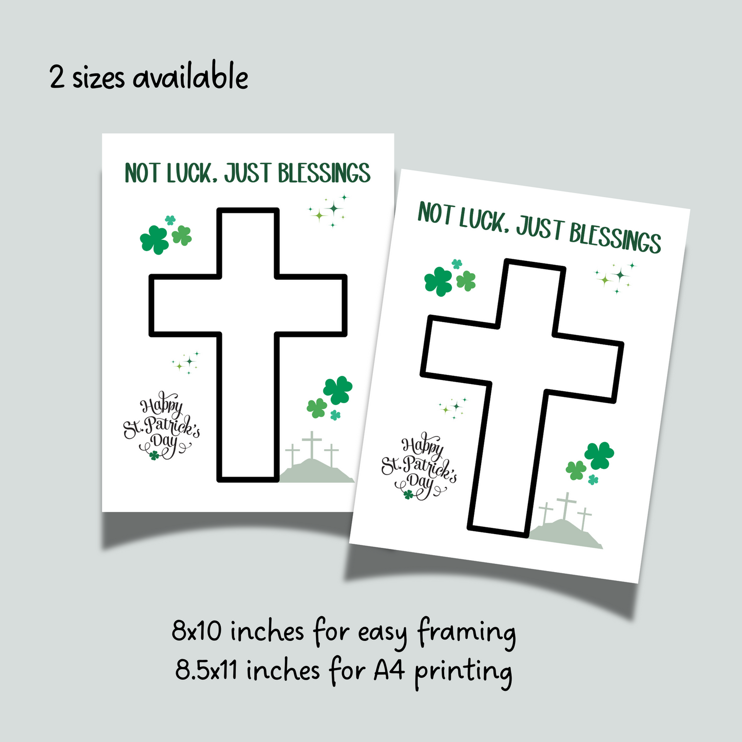 St Patricks Day Christian Bible Paper Craft Printable, DIY March Art Keepsake for Sunday School Kids Activity