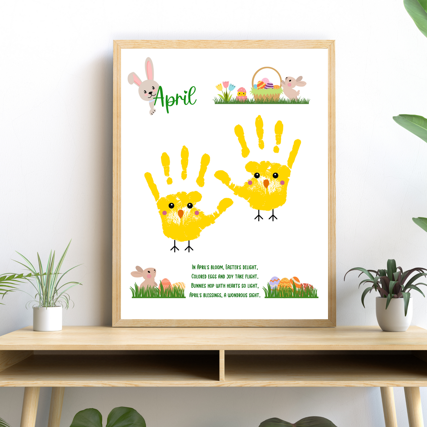Handprint Memory Book Printable, DIY Footprint Art Kids Activity, Monthly Keepsake Craft