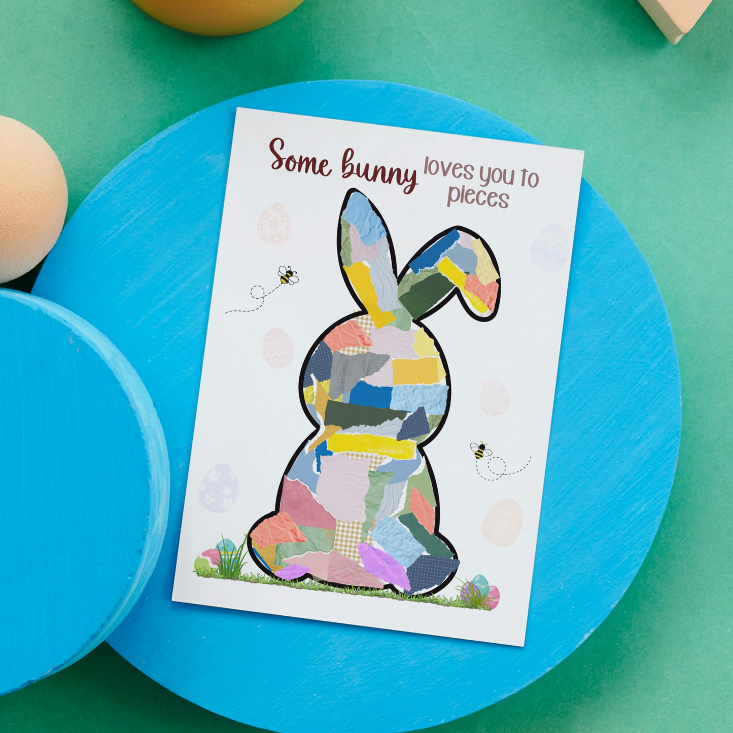 Easter Bunny Crafts for Kids Printable DIY Torn Paper Art Activity Daycare Preschool Kindergarten Classroom Homeschool Toddler