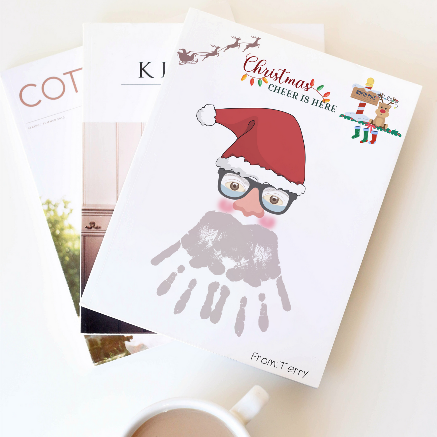 Christmas Handprint Footprint Art & Crafts Printable For Baby, Toddler, Kids