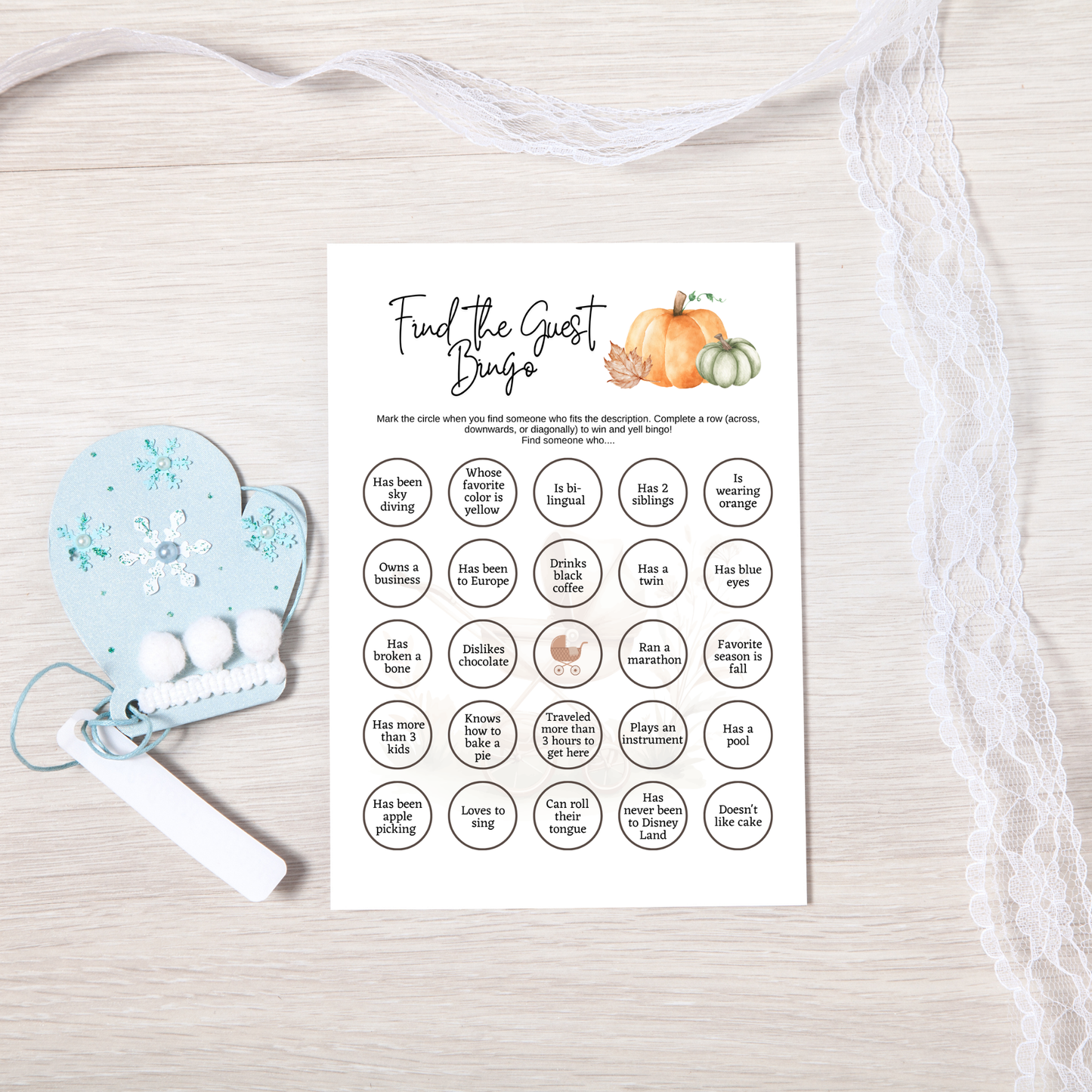 Pumpkin Baby Shower Games Printable, Fall Party Activity