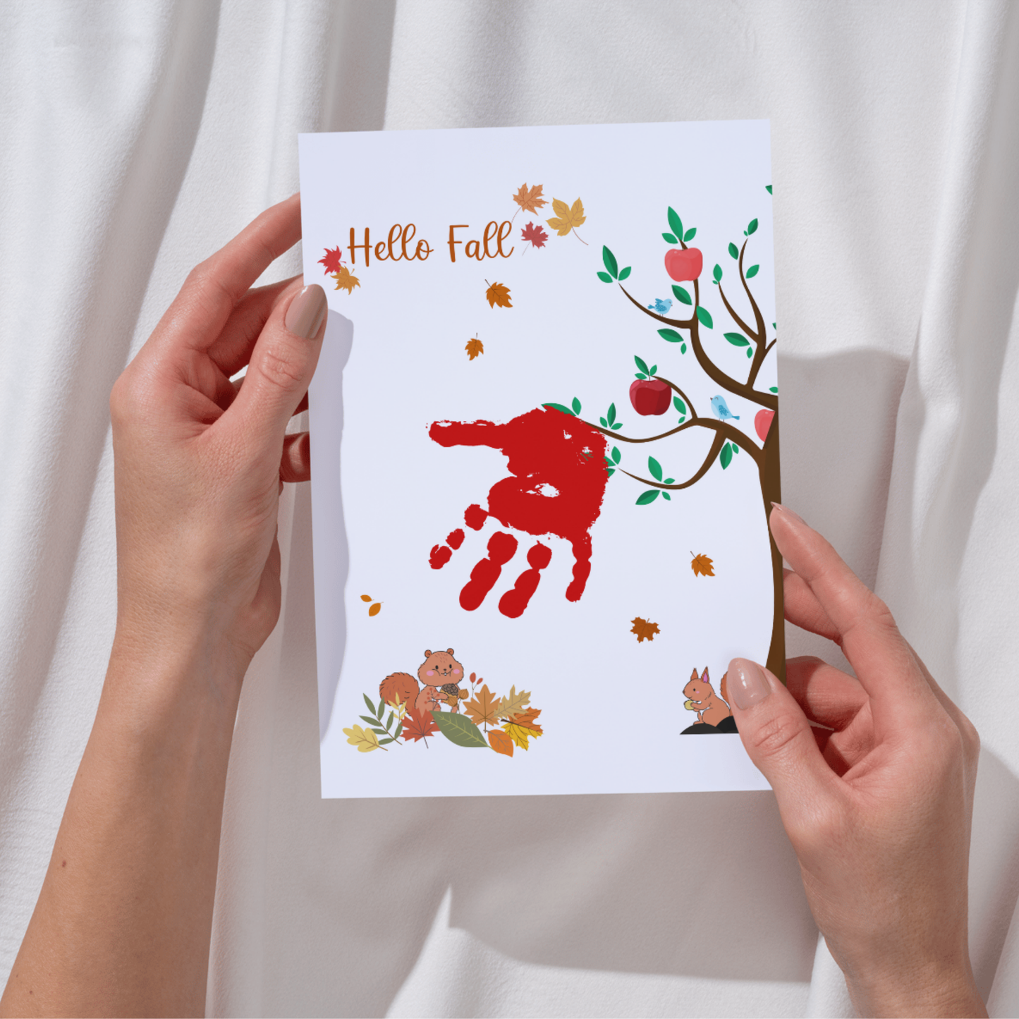 Hello Fall Handprint Crafts, DIY Autumn Art Activity for Kids