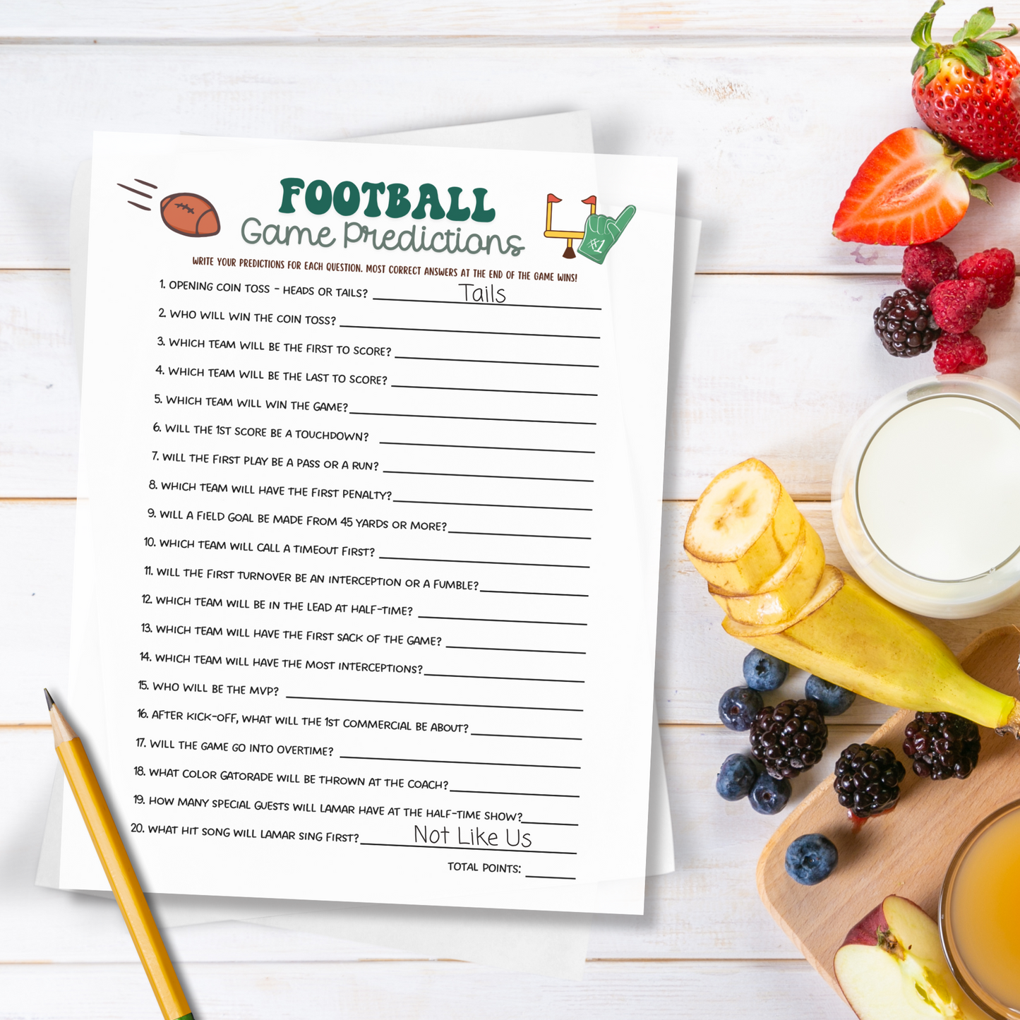 Football Party Games, 2025 The Big Game Super Sunday Activity