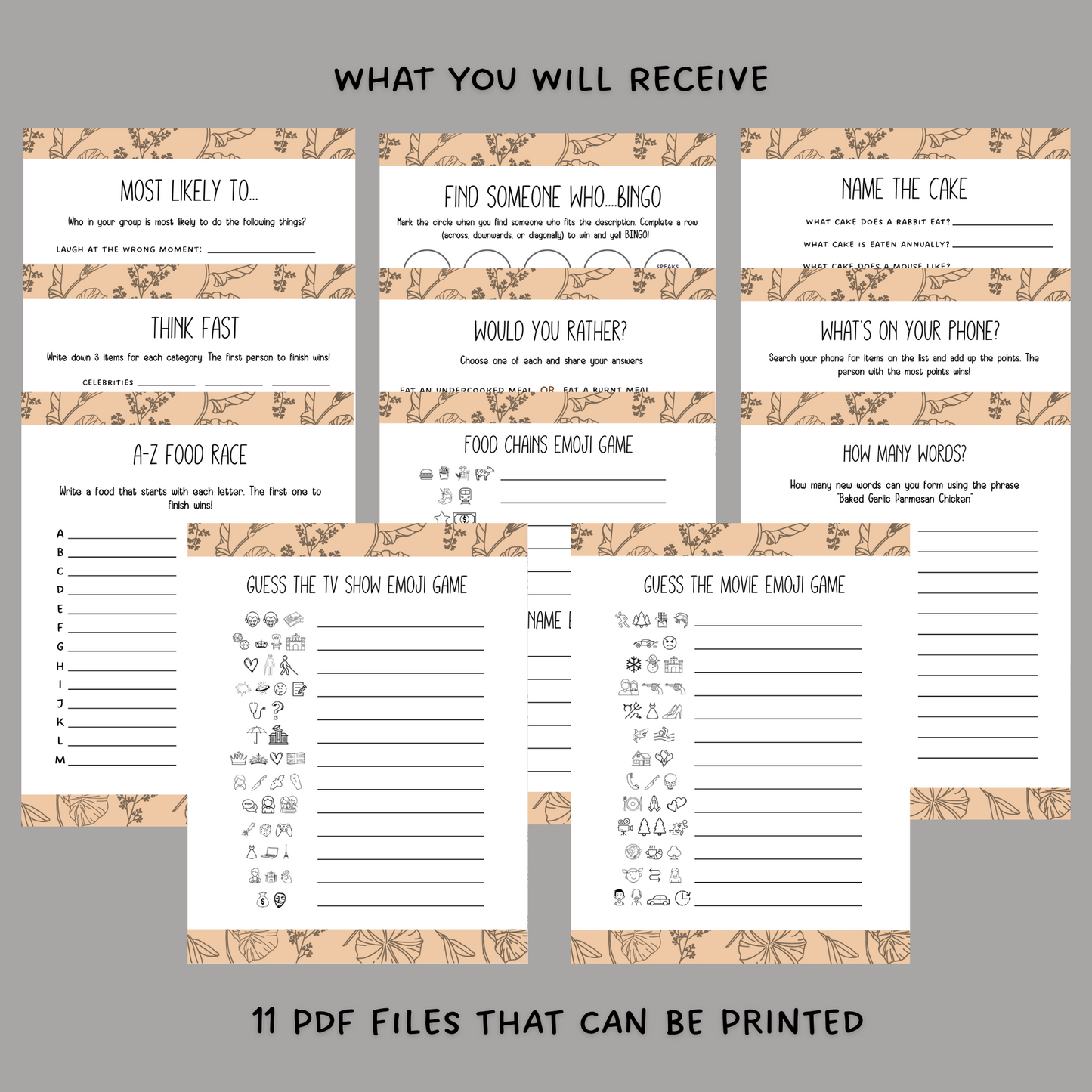 Dinner Party Games Printable, Icebreaker Questions, Adult Party Fun Cocktail Games