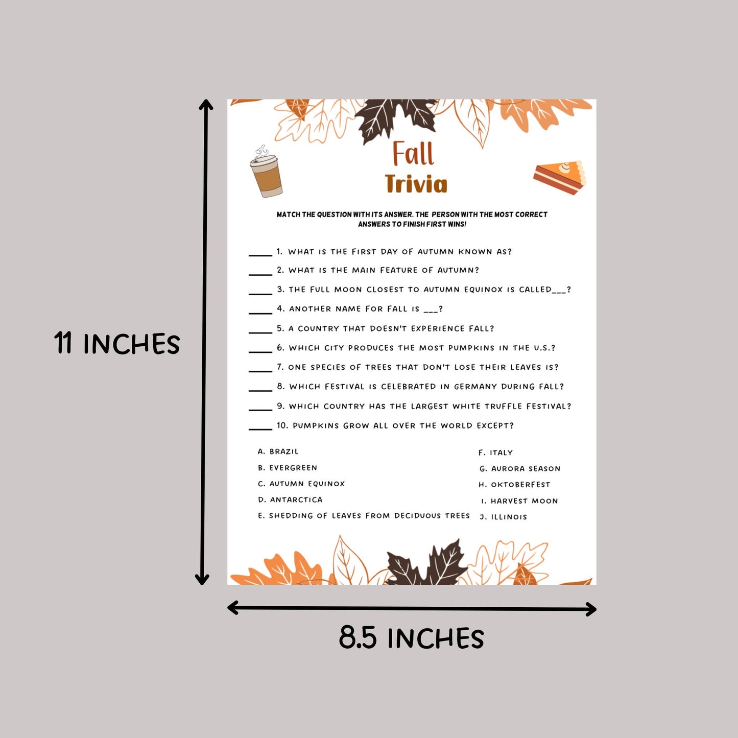 Fall Games Bundle Printable, Fun Autumn Games, Fall Activity Adults & Kids, Thanksgiving Halloween Printables, Fall Time Family Activities