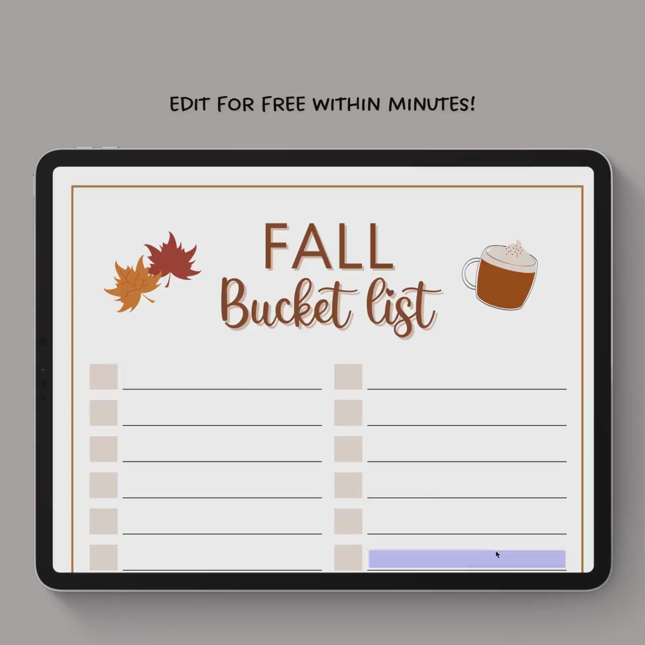 Fall Bucket List Printable, Editable Autumn Bucket List, Fun Autumn Activities Checklist, Fall To Do List, Family Fall Bucket List PDF