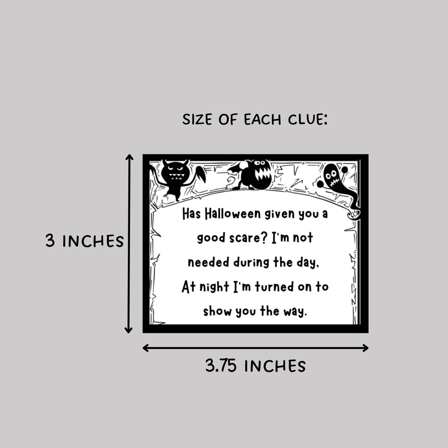 Outdoor Halloween Treasure Hunt For Kids, Halloween Scavenger Hunt Clues Printable, Halloween Party Games, Kids Fun Halloween Activity