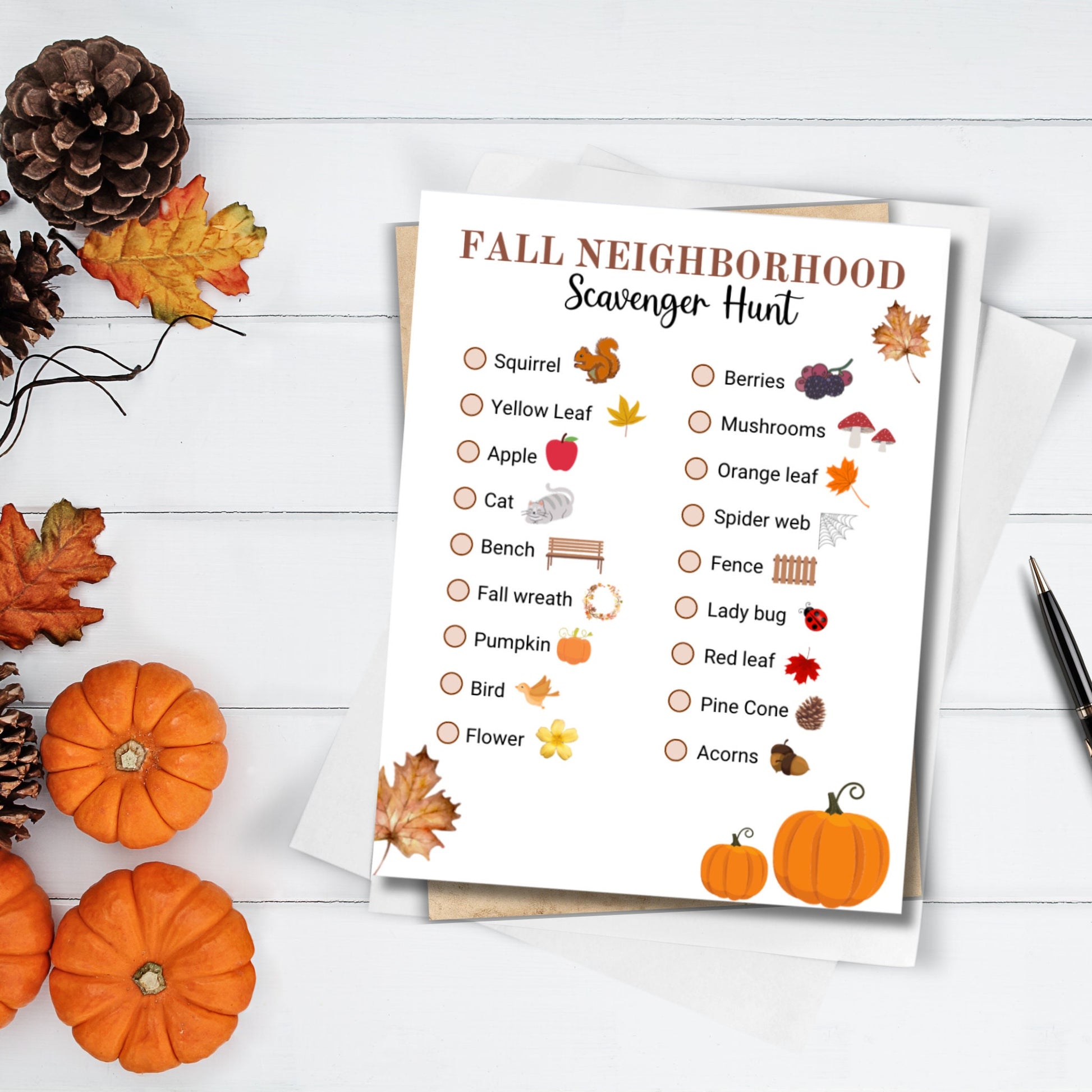 Pumpkin Patch Scavenger Hunt Printable, Fall Neighborhood Scavenger Hunt, Pumpkin Patch Photo Challenge, Fall Outdoors Scavenger Hunt Kids