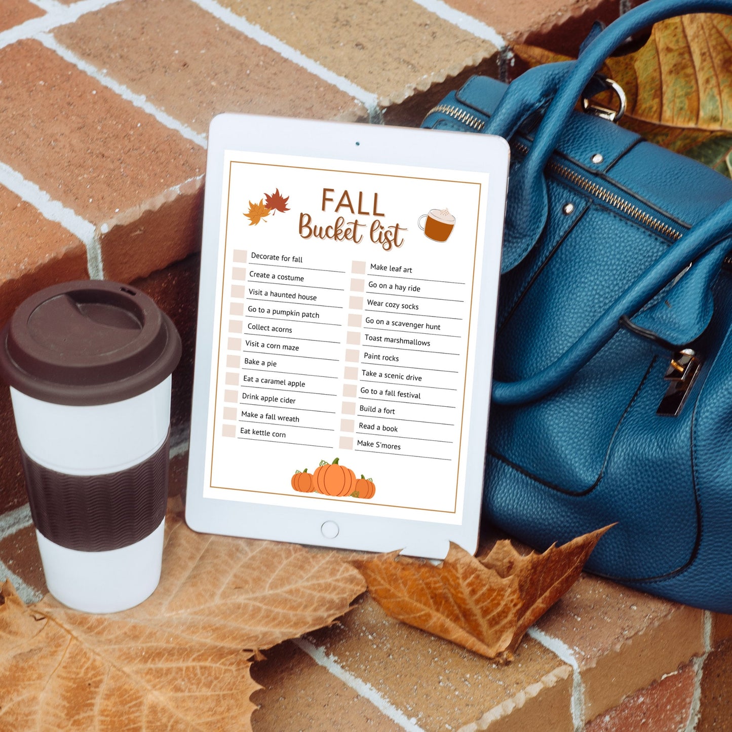 Fall Bucket List Printable, Editable Autumn Bucket List, Fun Autumn Activities Checklist, Fall To Do List, Family Fall Bucket List PDF