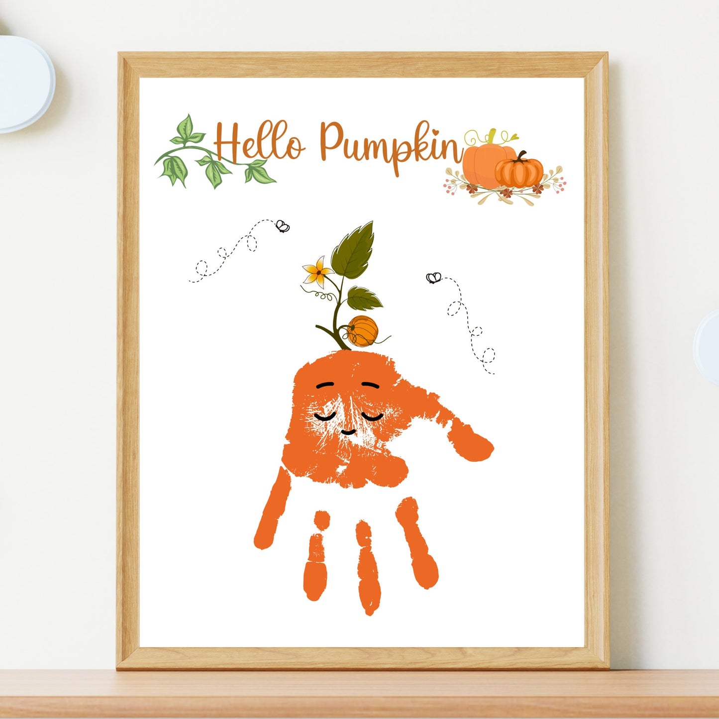 Fall Handprint & Footprint Printable Crafts, DIY Autumn Art For Baby Toddler Kids Thanksgiving Halloween Memory Keepsake, Preschool Activity