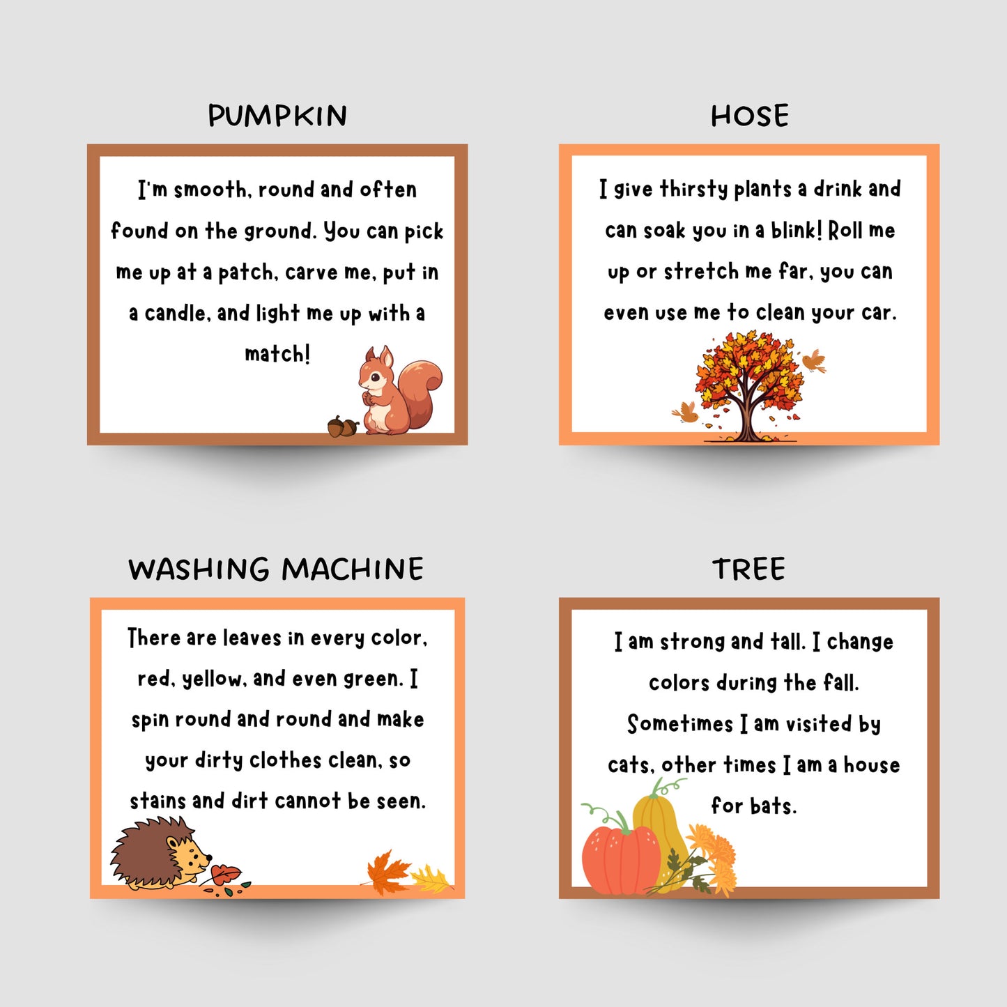 Fall Scavenger Hunt For Kids Printable, Indoor Outdoor Autumn Treasure Hunt Clues Printable, Fun Party Games, Fall Halloween Activity Ideas
