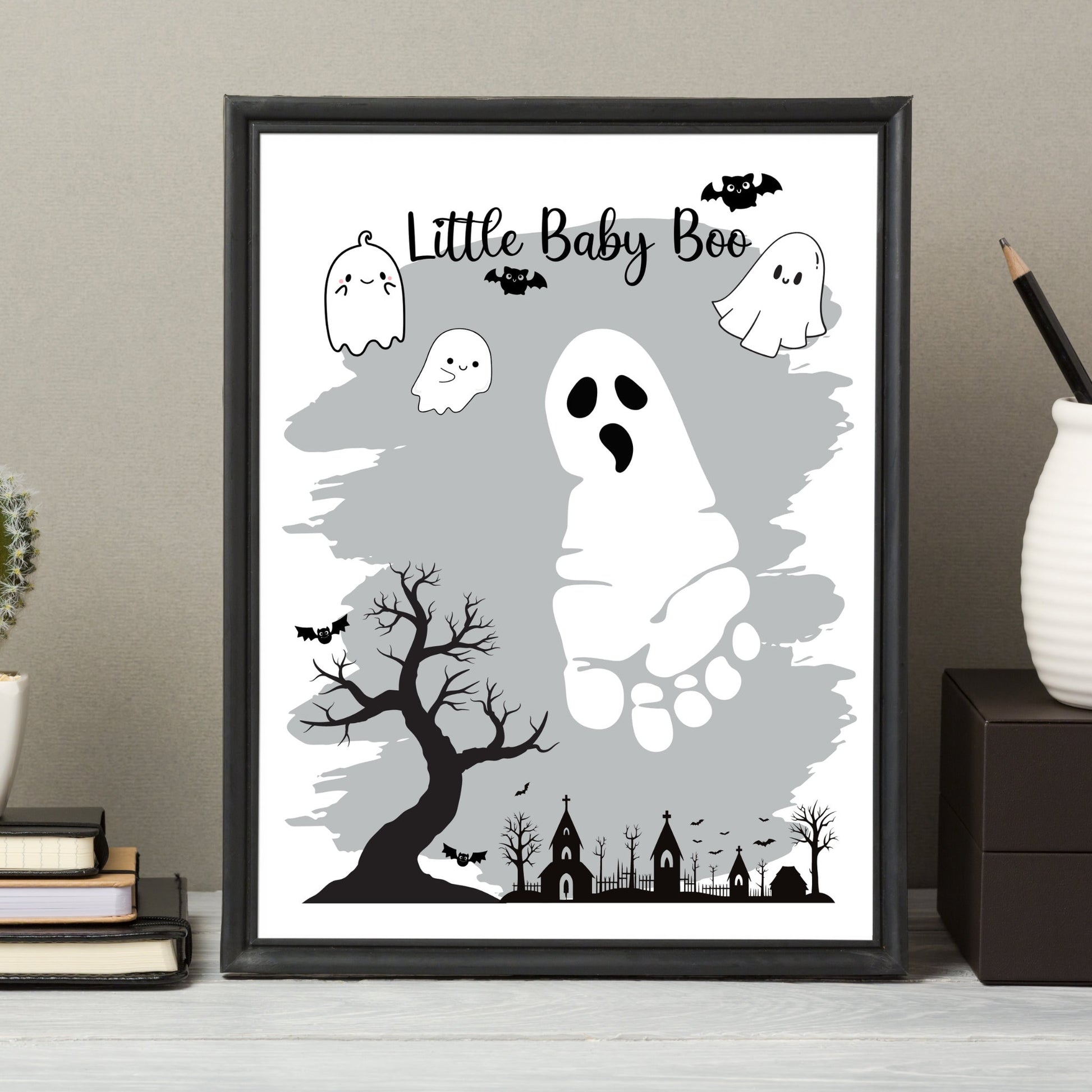 Halloween Handprint & Footprint Crafts Printable, DIY Art For Baby Toddler Kids, Memory Keepsake Ideas, Preschool Activity, First Halloween