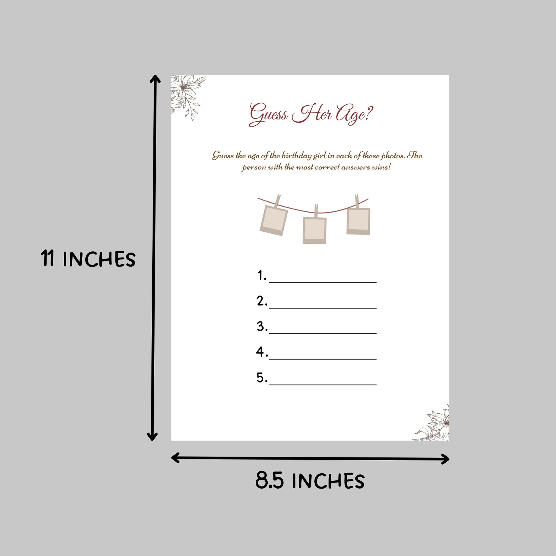 Birthday Games for Her Printable, Womens Birthday Party Games, Fun Birthday Games Bundle, Adult Girl Birthday Games Minimalistic and Modern