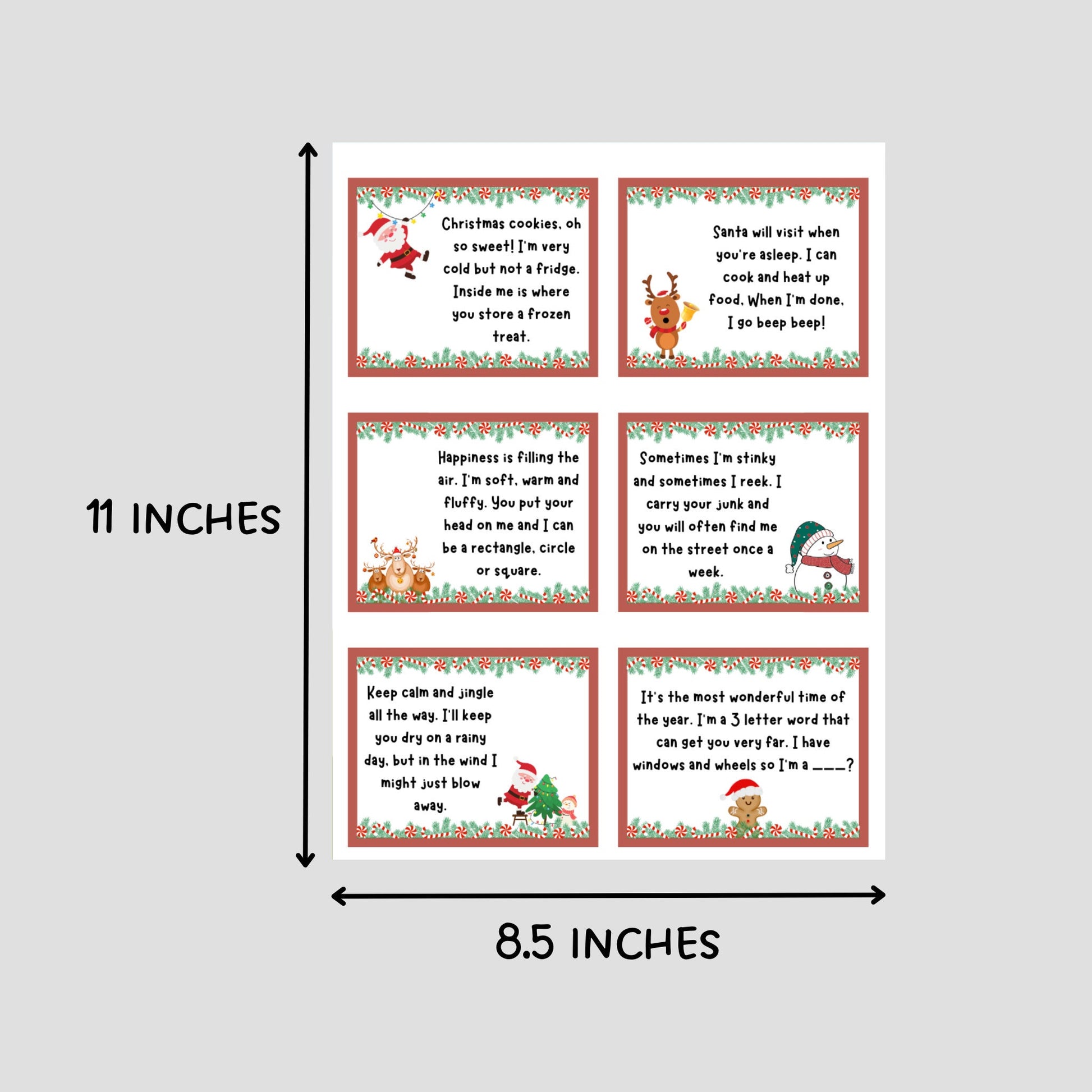 Indoor Christmas Treasure Hunt For Kids, Christmas Scavenger Hunt Printable, Fun Christmas Activity, Party Game, Treasure Hunt Clue Cards
