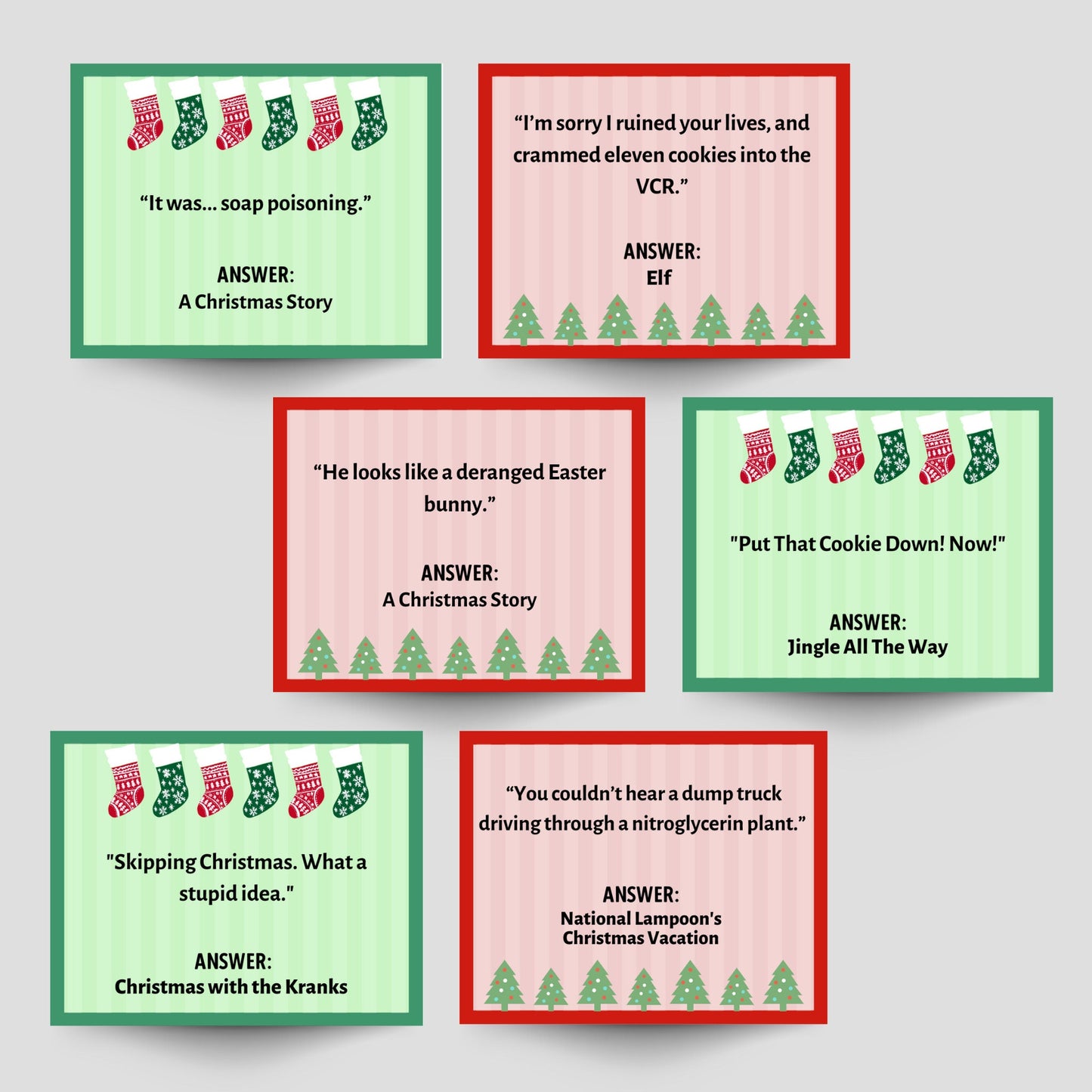 Christmas Name The Movie Game Printable, Family Feud Game, Christmas Party Game, Office Party Game, Fun Holiday Family Game, Adults & Kids