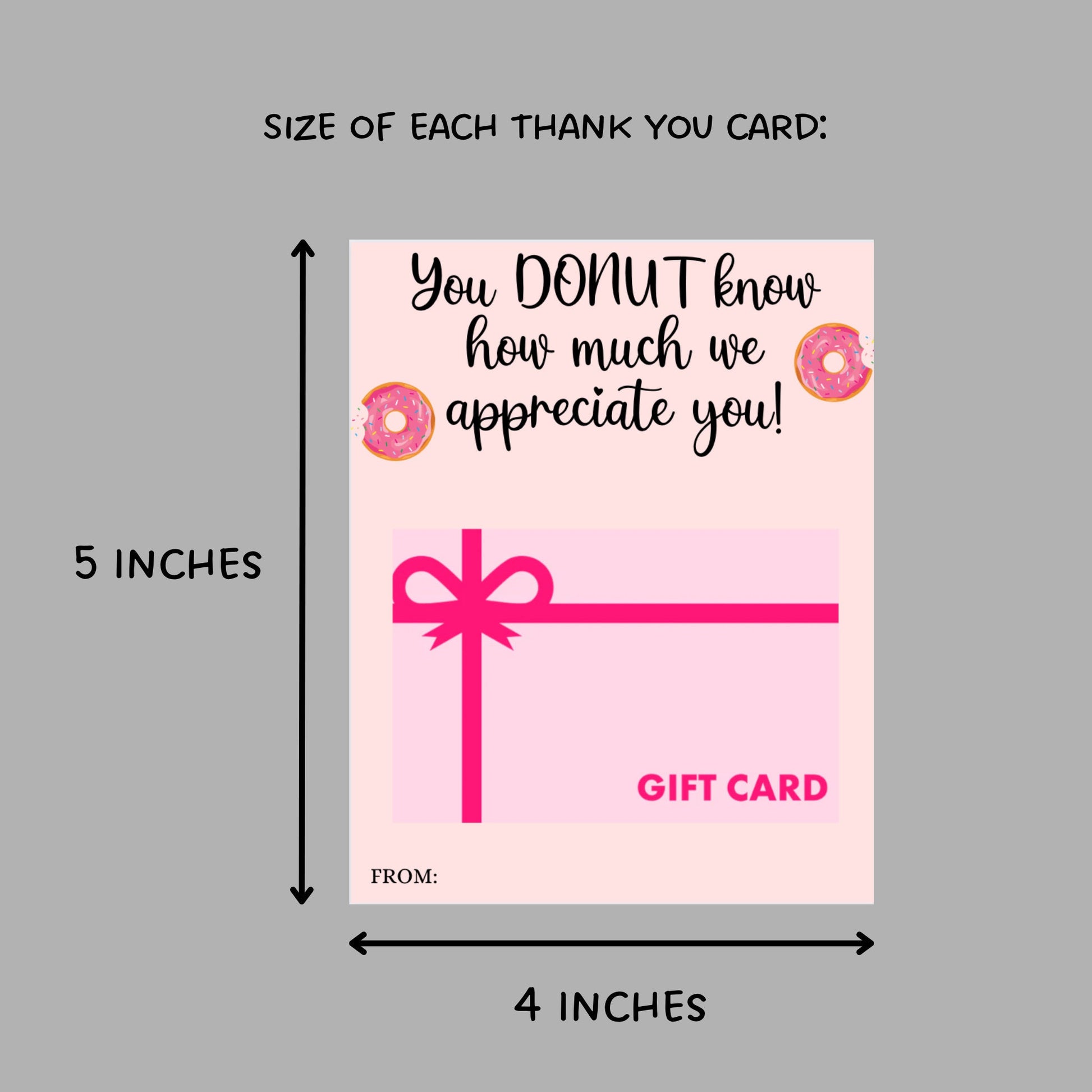 Printable Teacher Thank You Card, Teacher Appreciation Gift Tags Year End Gift, Thank You Tags Holder, Teacher Gift Card Tags End Of Year