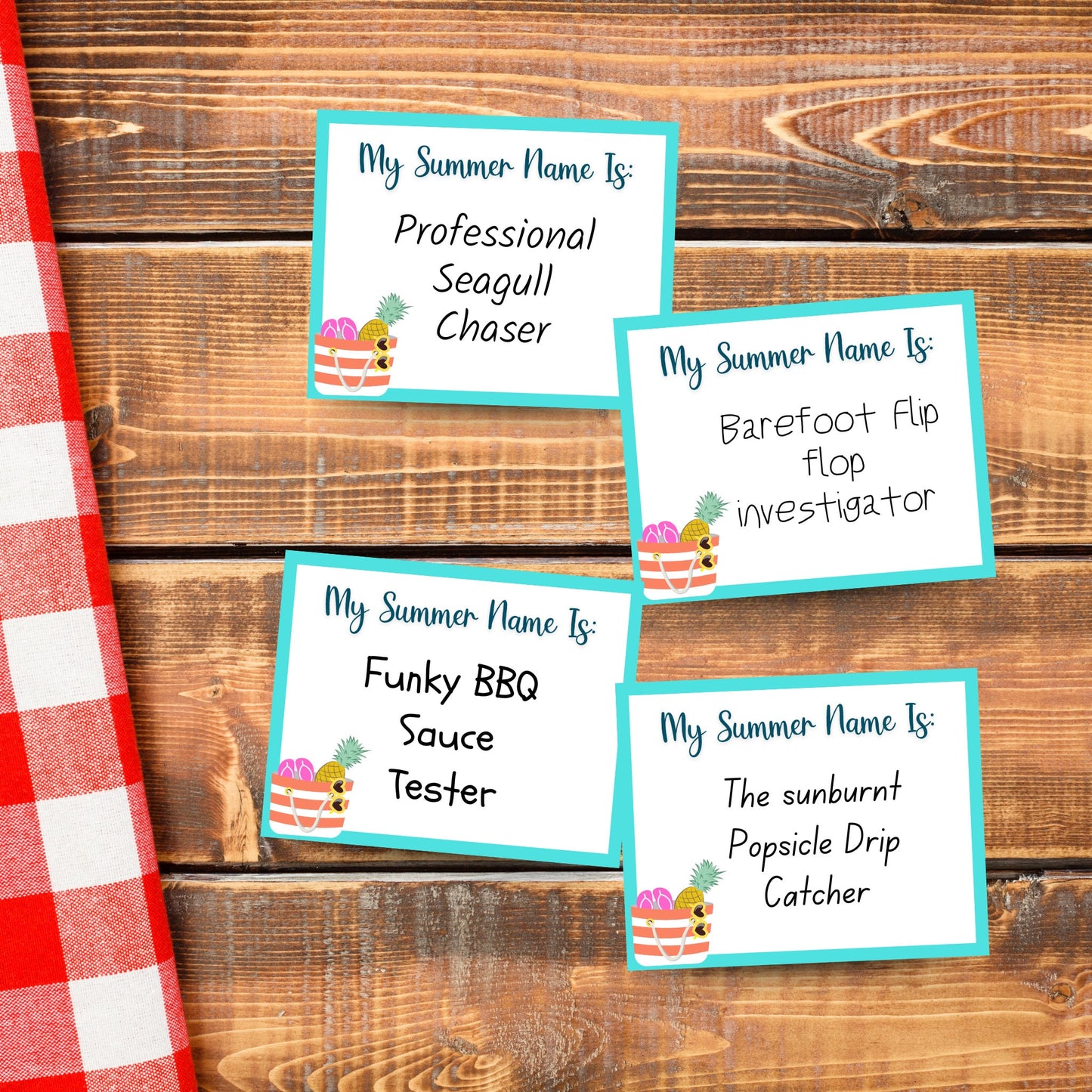 What’s Your Summer Name Game Printable, Pool Party Games, Summer Camp Activity, Fun Beach Games, Icebreaker for Kids, Summer Vacation Ideas