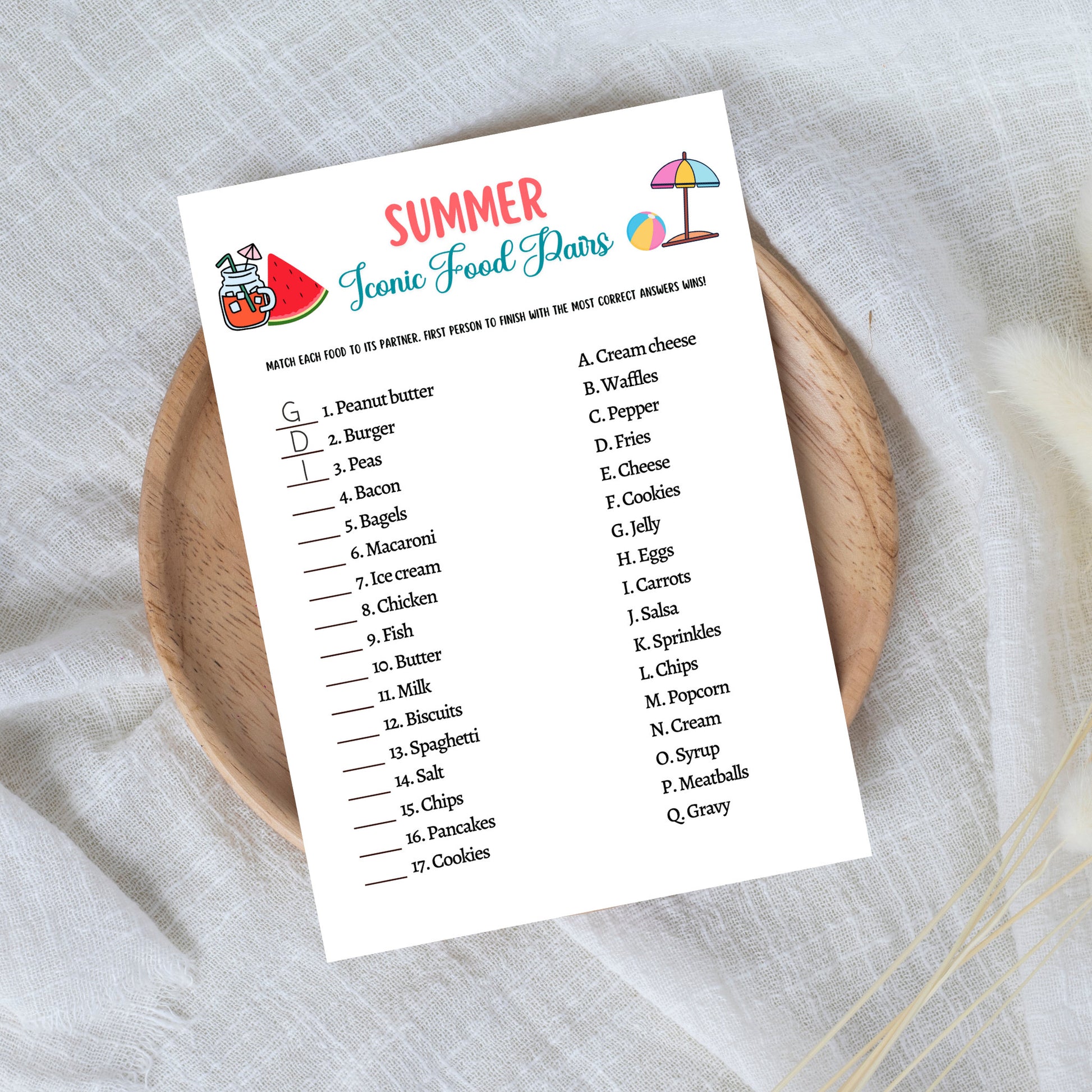 Summer Games Bundle Printable, Summer Camp Activity, Summertime Beach Party Game Adult and Kids, Fun Family Activity, Vacation Travel Trivia