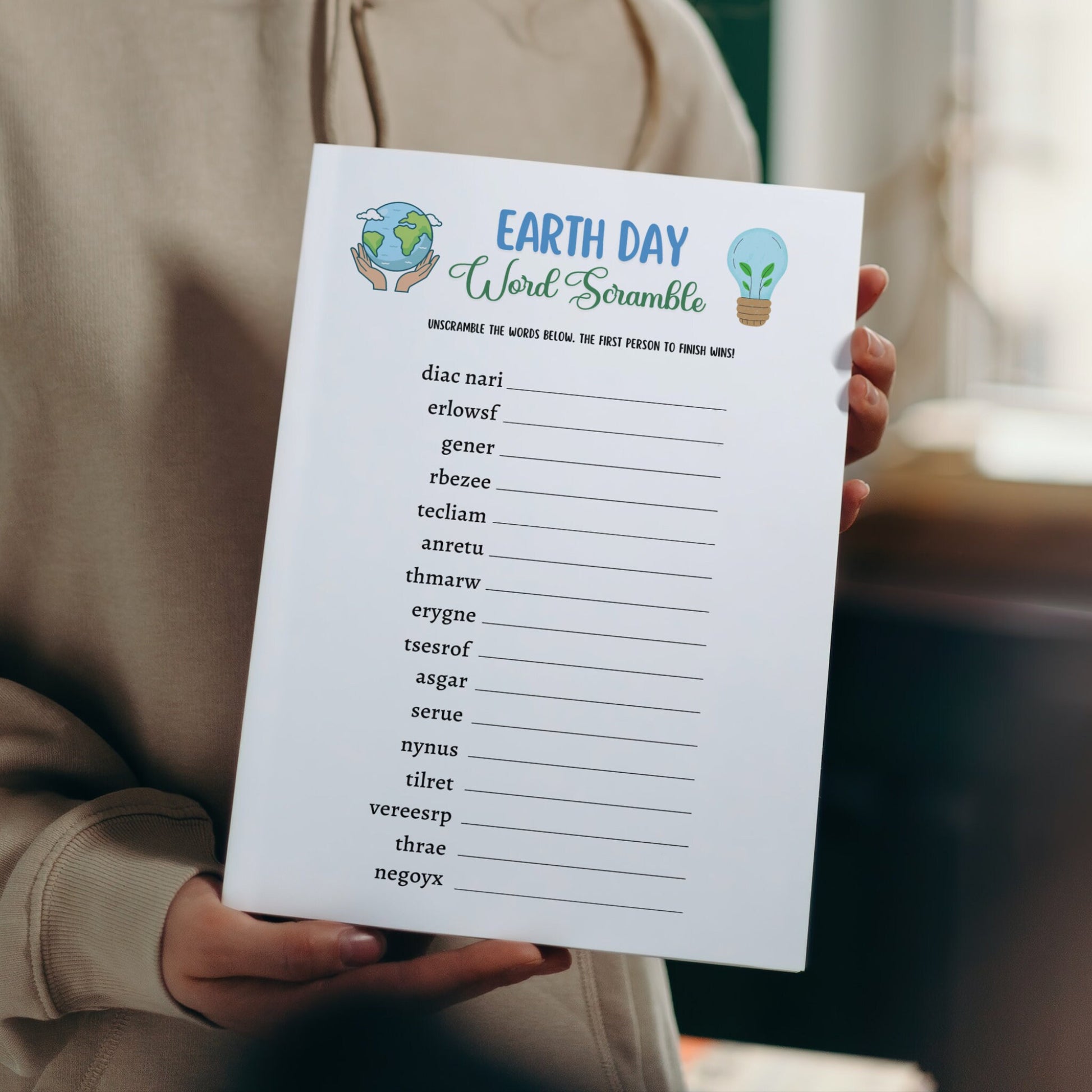 Earth Day Games Bundle Printable, Environmental Activities Adults & Kids, Party Game, Fun Family Group Game, Classroom Game, Earth Lesson