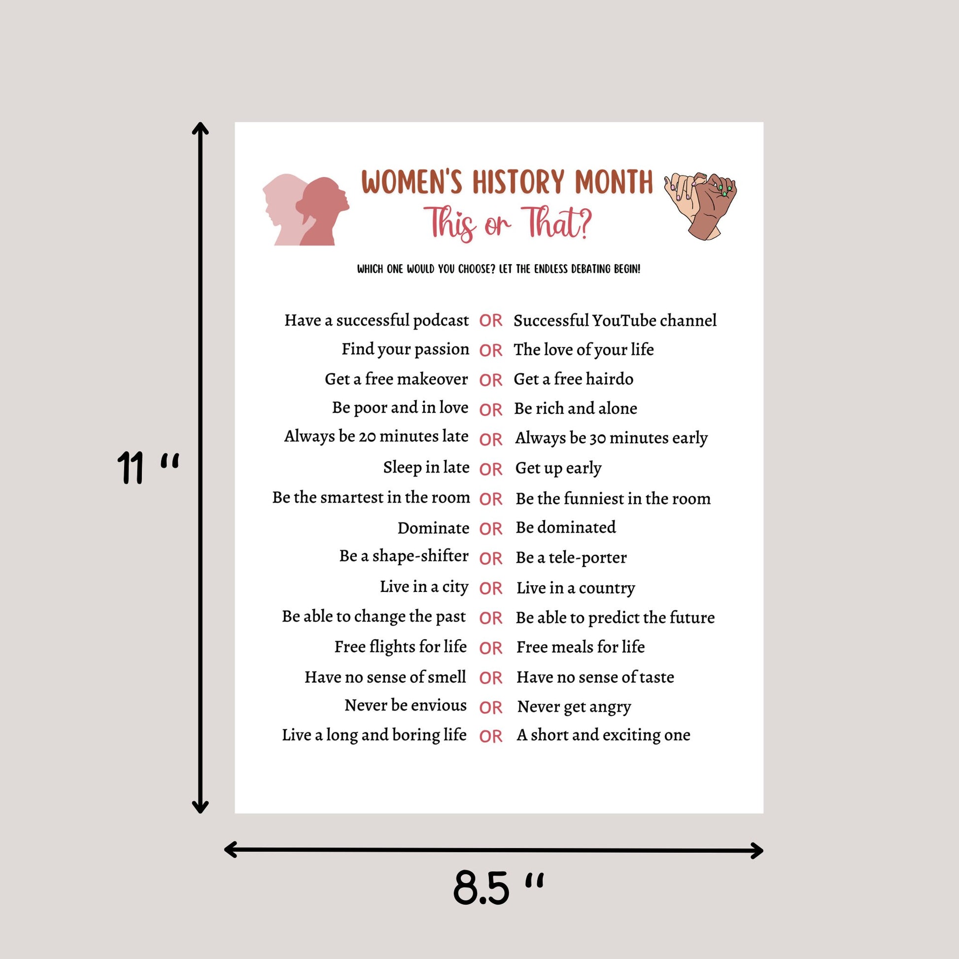 Womens History Month Party Games Printable, Emoji Pictionary, Trivia Game, Icebreaker Game, Feminist Activity, International Womens Day Game