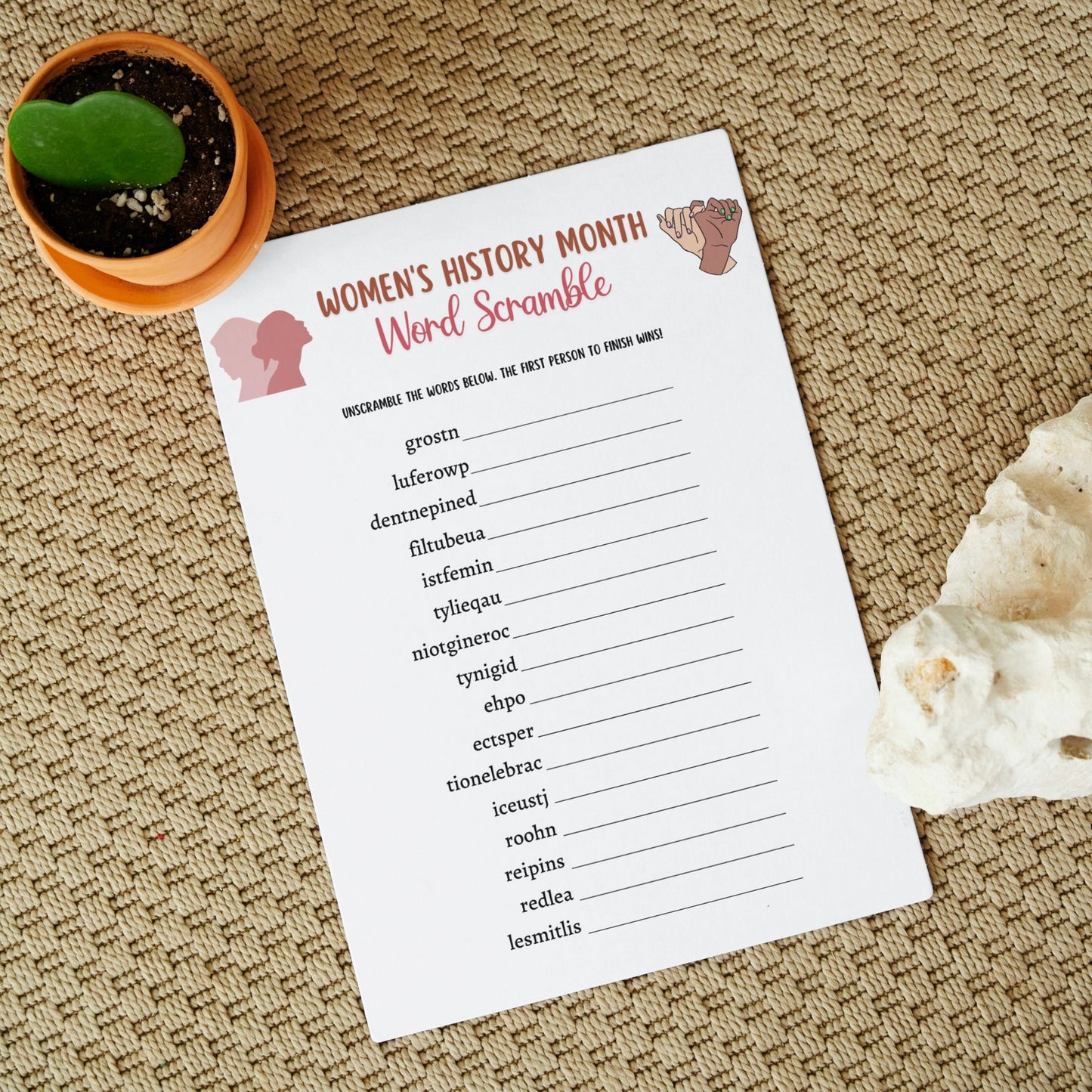 Womens History Month Party Games Printable, Emoji Pictionary, Trivia Game, Icebreaker Game, Feminist Activity, International Womens Day Game