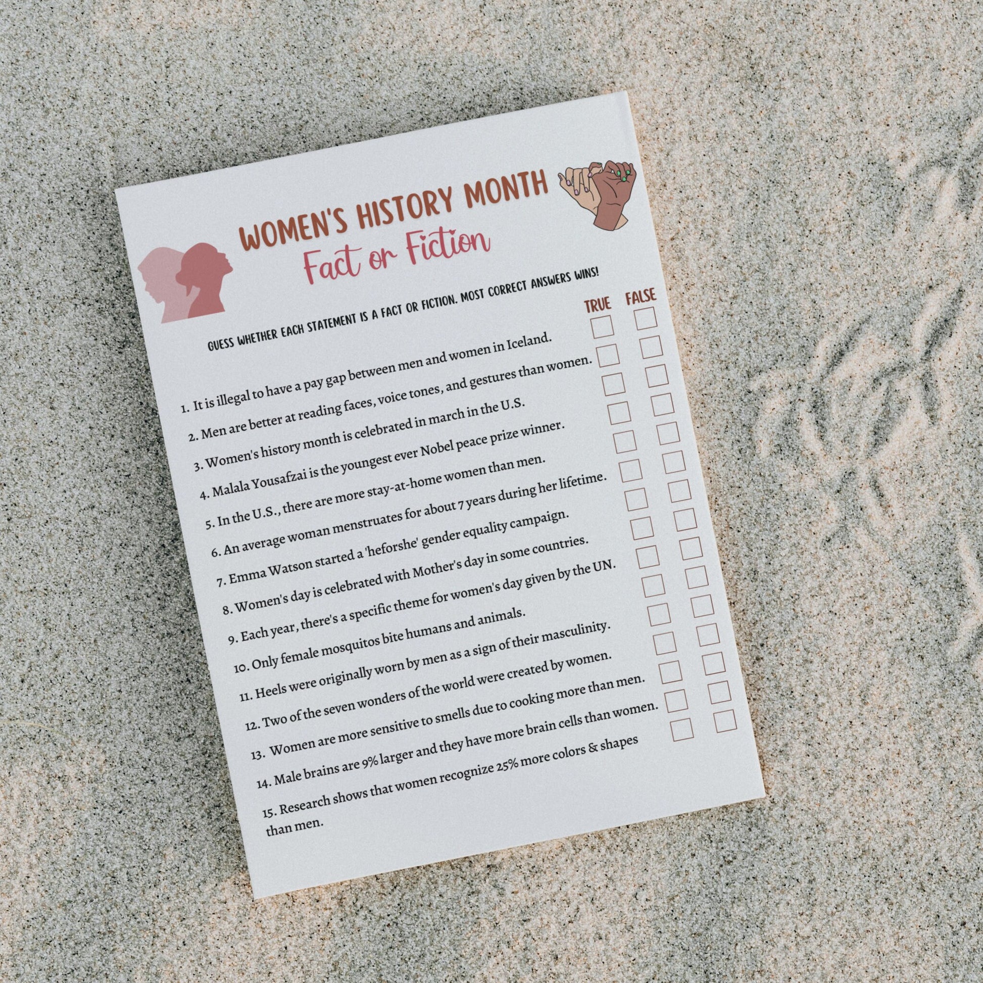 Womens History Month Party Games Printable, Emoji Pictionary, Trivia Game, Icebreaker Game, Feminist Activity, International Womens Day Game