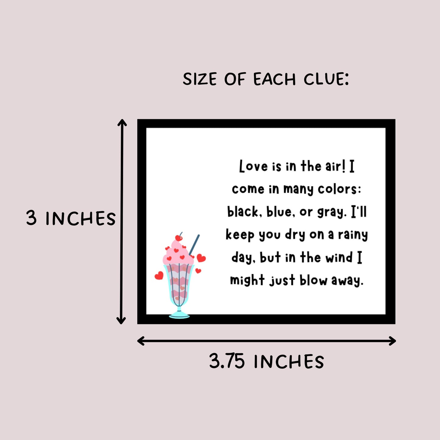Valentine's Day Treasure Hunt For Kids Printable, Valentines Day Scavenger Hunt Clues, Party Games, Printable Games Activity For Kids