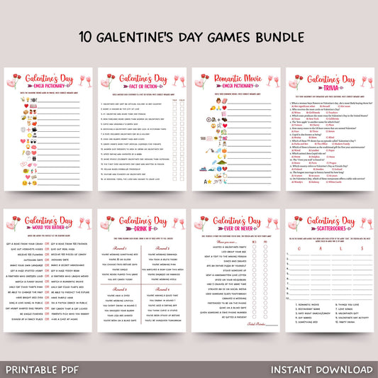 Galentines Day Games Printable, Adult Party Games, Ladies Night Game Ideas, Adults Galentines Day Activity, Valentines Day Girls Night Game