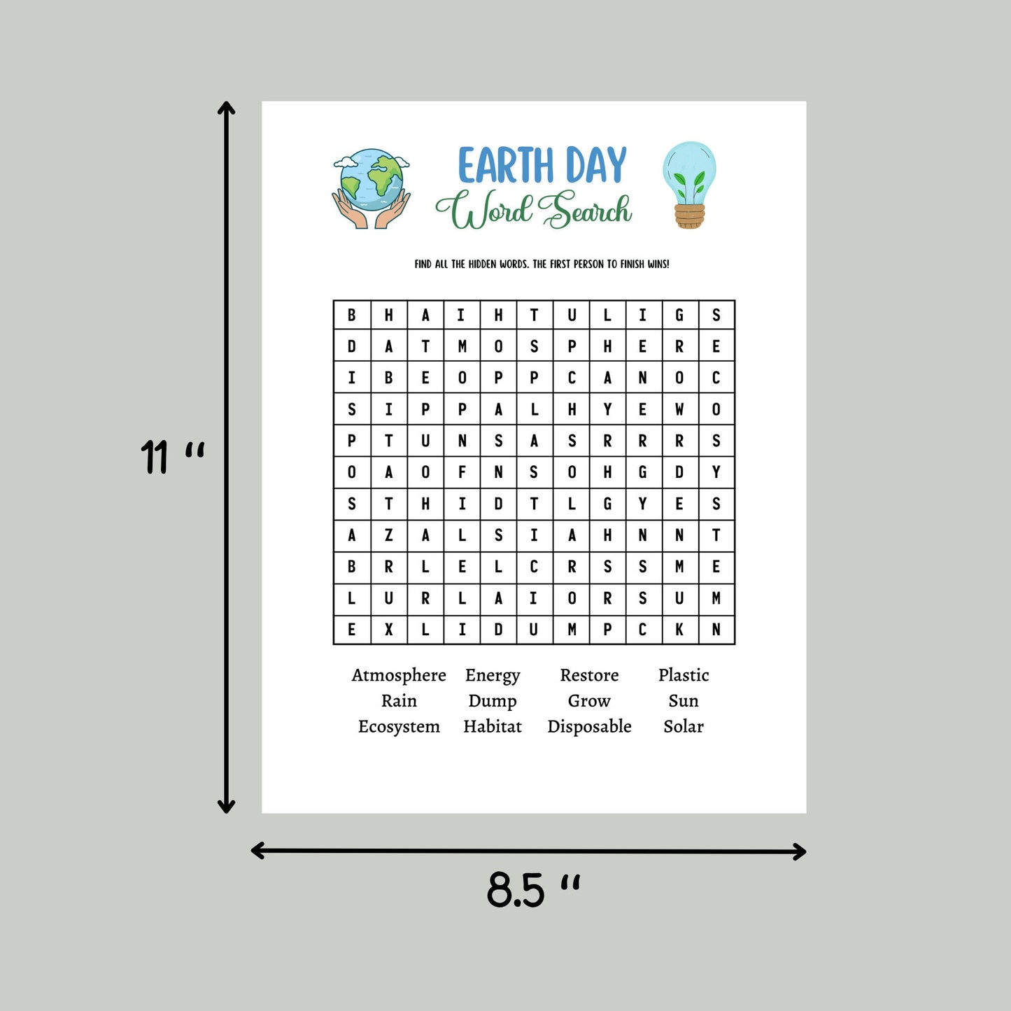 Earth Day Games Bundle Printable, Environmental Activities Adults & Kids, Party Game, Fun Family Group Game, Classroom Game, Earth Lesson