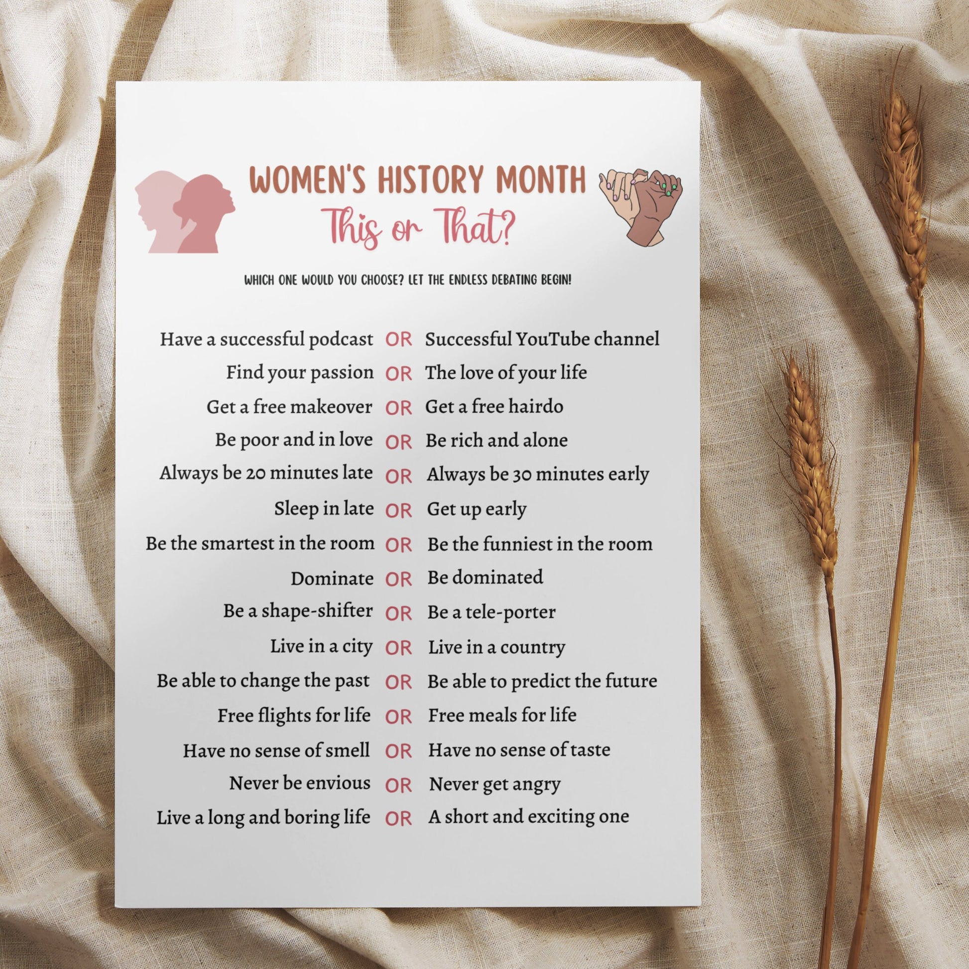 Womens History Month Party Games Printable, Emoji Pictionary, Trivia Game, Icebreaker Game, Feminist Activity, International Womens Day Game