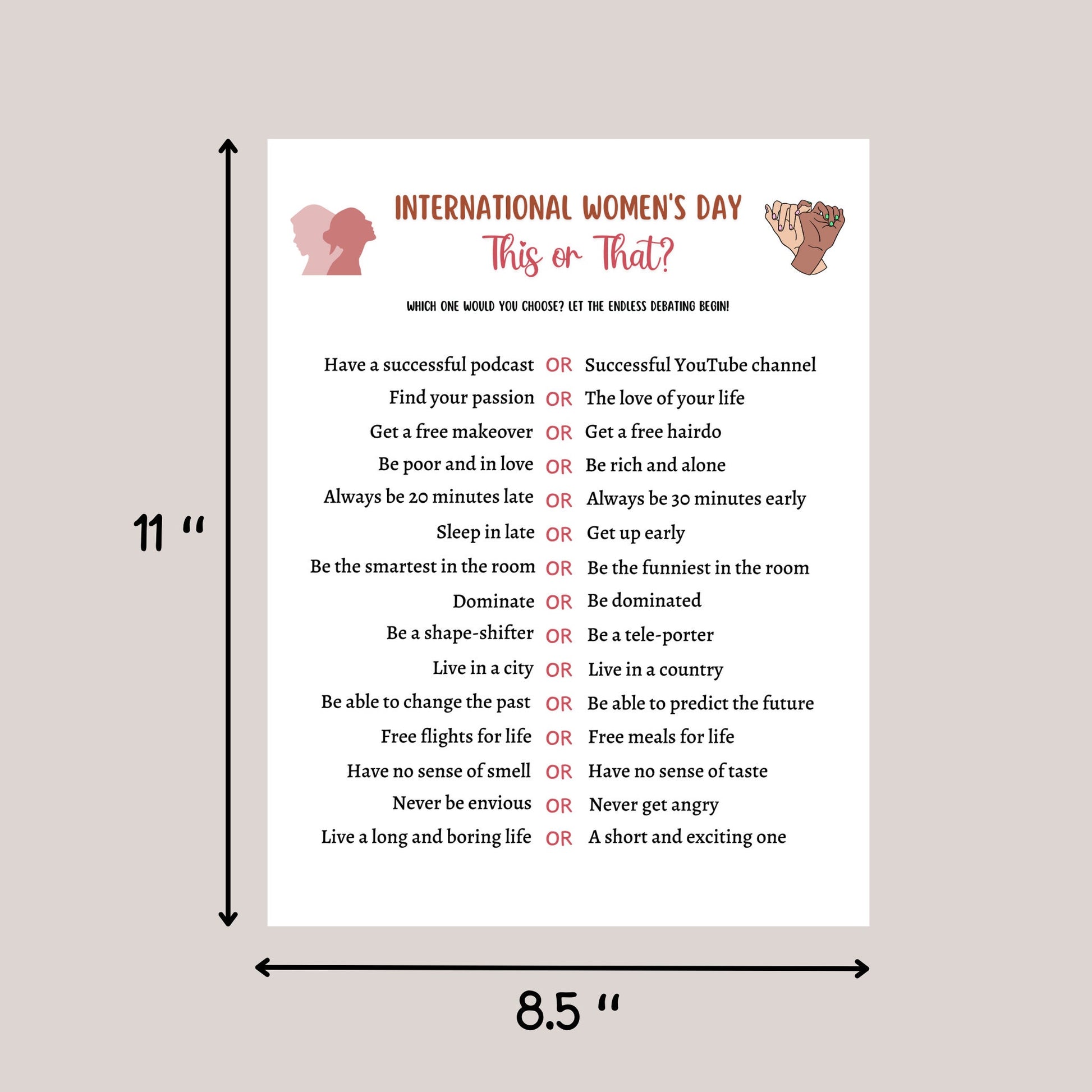 International Womens Day Games Printable, Womens History Month Party Game, Emoji Pictionary, Trivia Game, Icebreaker Game, Feminist Activity