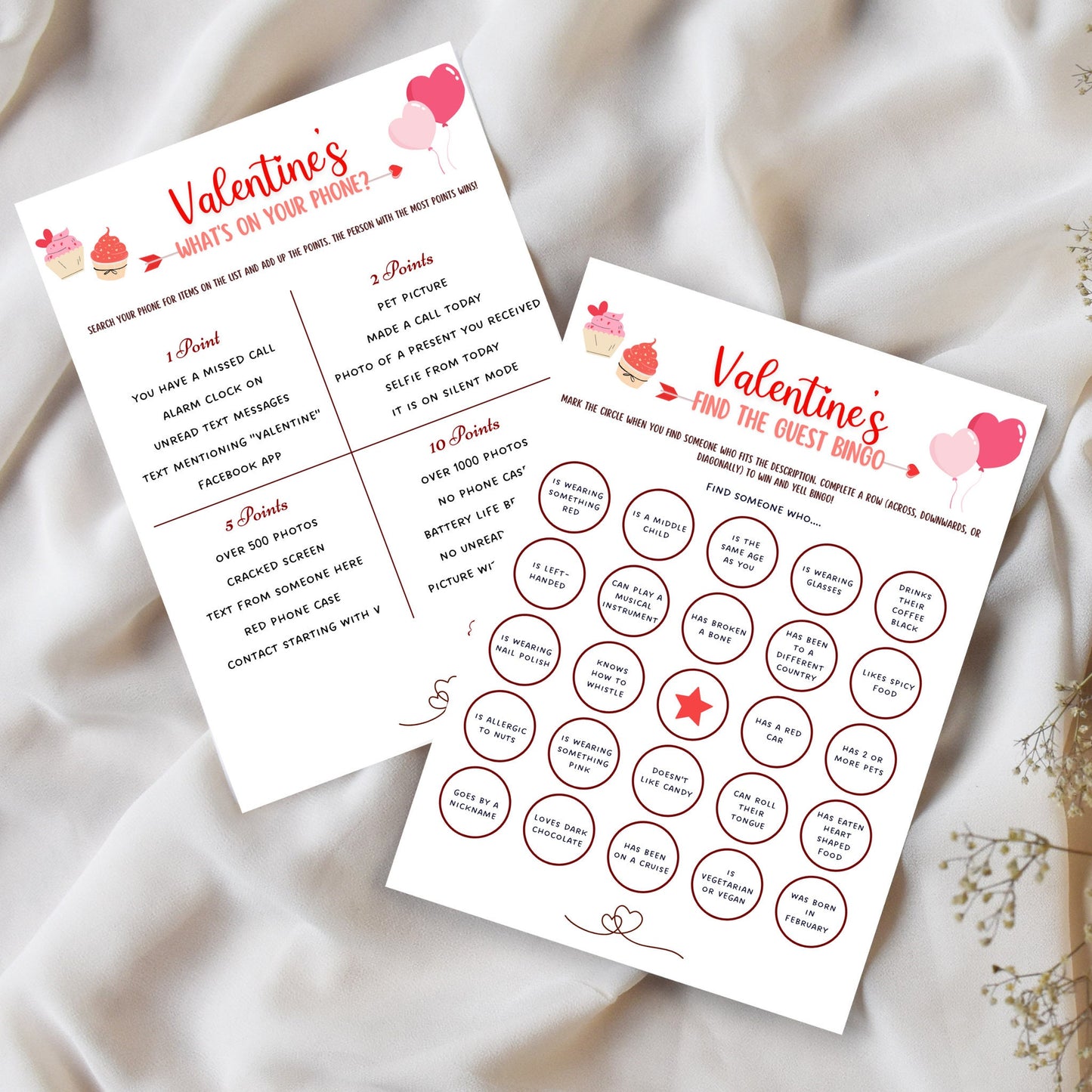 Valentine's Day Games Bundle Printable For Adults, Galentines Day Games, Valentine Office Party Games, Valentines Activity, Fun Family Games