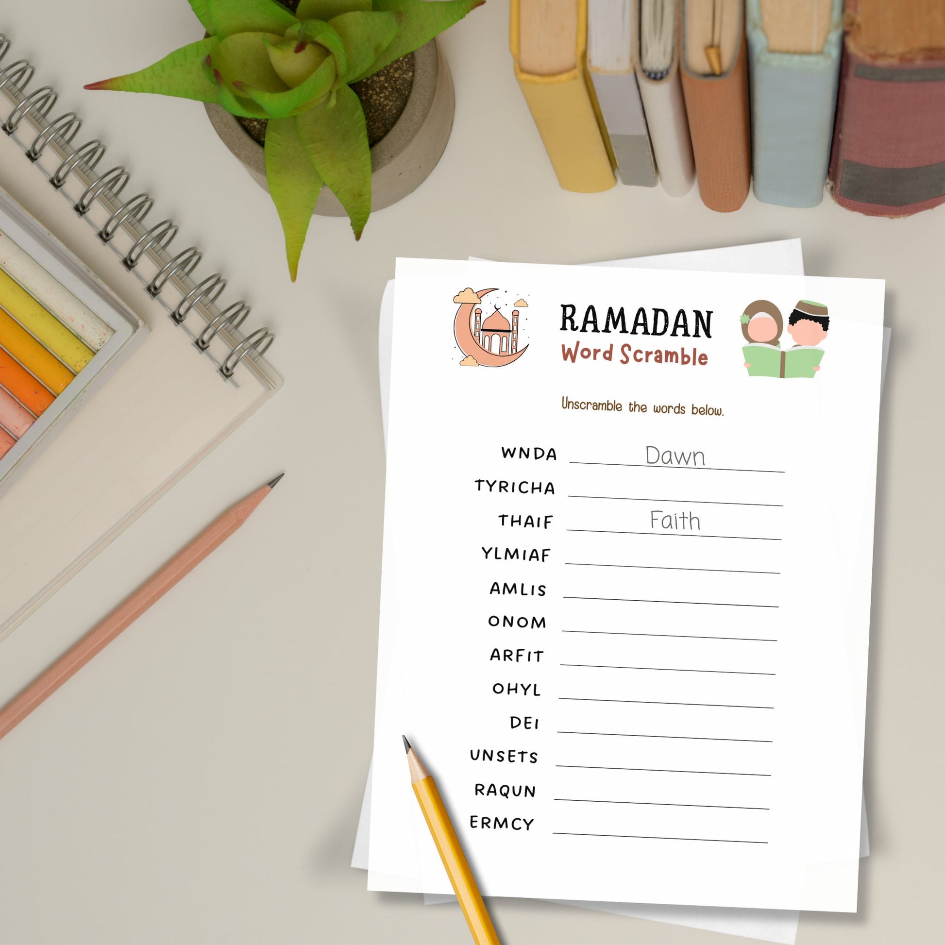 Ramadan Activity for Kids Printable, Eid Activities, Kids Ramadan Printables, 10 Pack Bundle, Muslim Islamic Printable Activity for Children