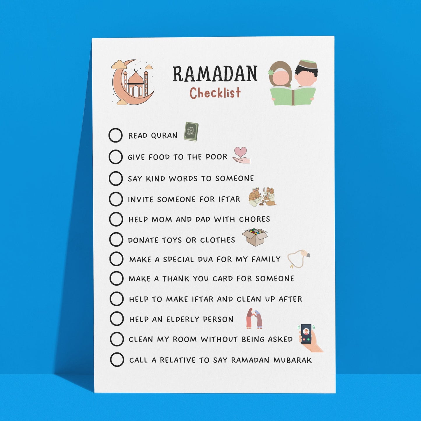 Ramadan Activity for Kids Printable, Eid Activities, Kids Ramadan Printables, 10 Pack Bundle, Muslim Islamic Printable Activity for Children