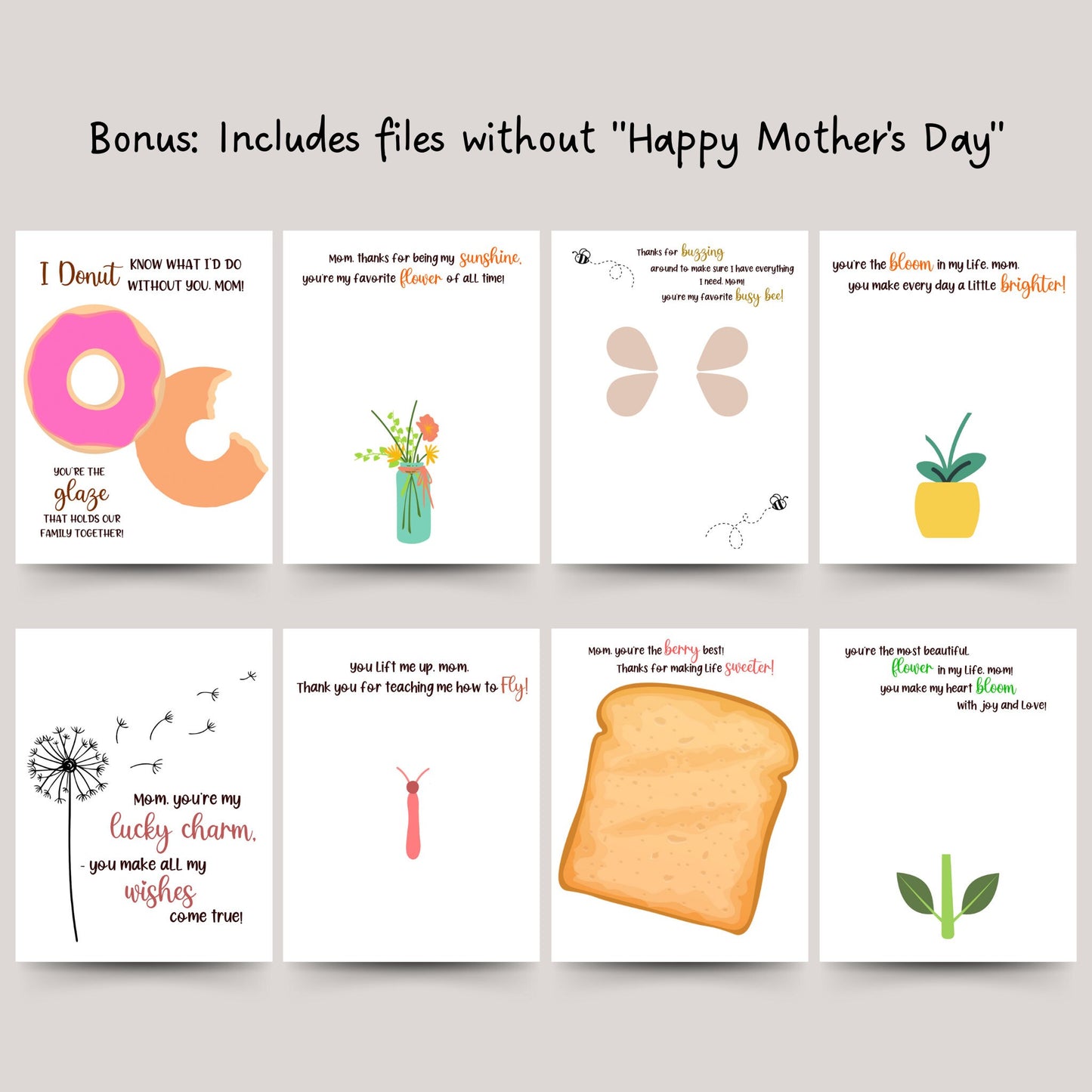 Mother’s Day Handprint & Footprint Art Printable, Gift for Mom from Kids, DIY Keepsake Craft Card, Mom Birthday Gift, Mother’s Day Gift Idea