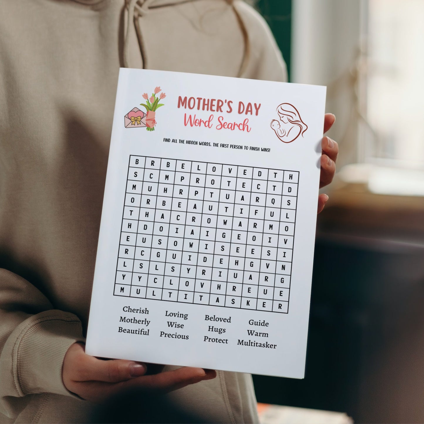 Mother's Day Game Printable, Mothers Day Game for Kids and Adults, Party Games, Family Games Night, Classroom Games, Mothering Sunday Games