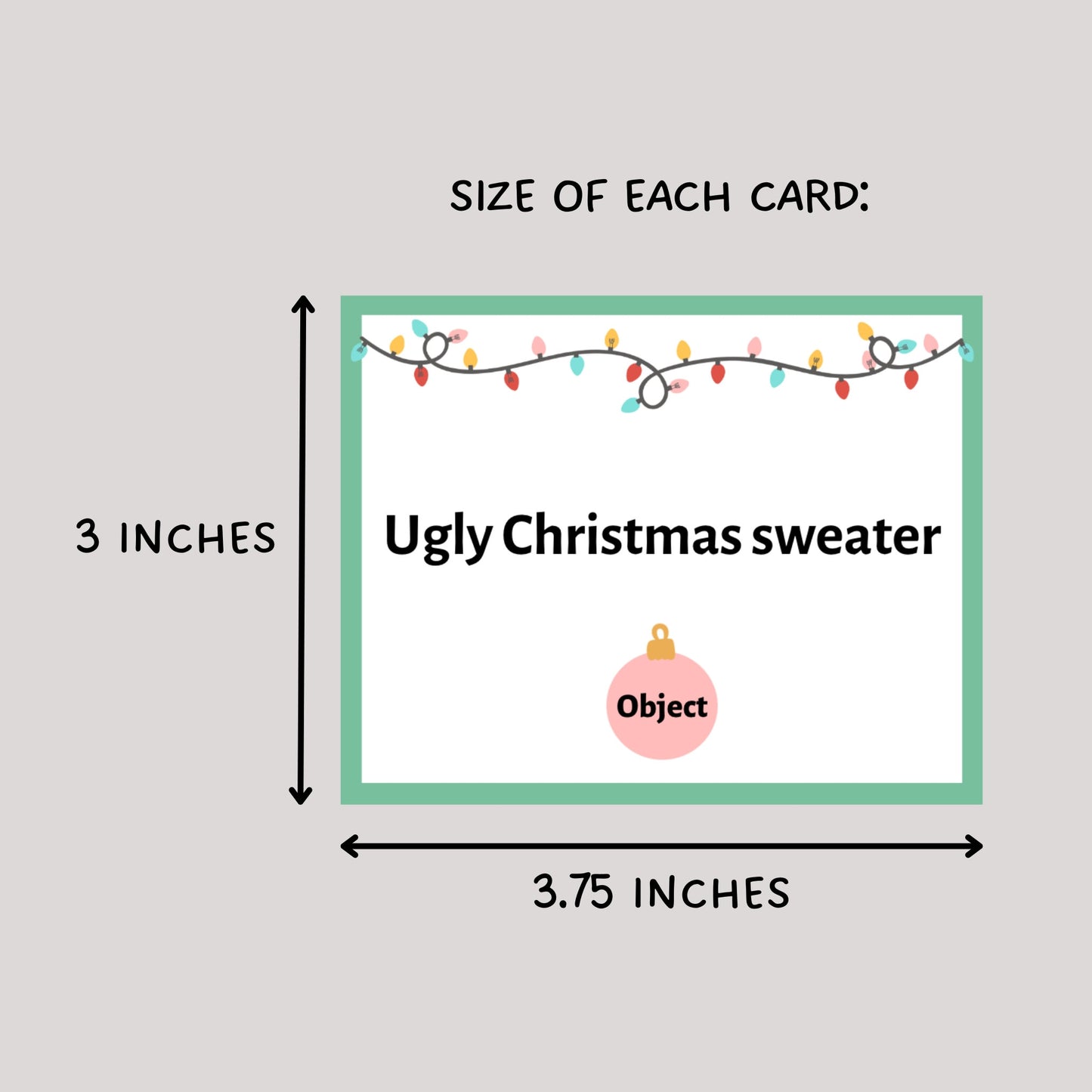 Christmas Charades Game Printable, Holiday Party Activity for Family, Adults and Kids, Office Party, Classroom Game, Xmas Pictionary Cards