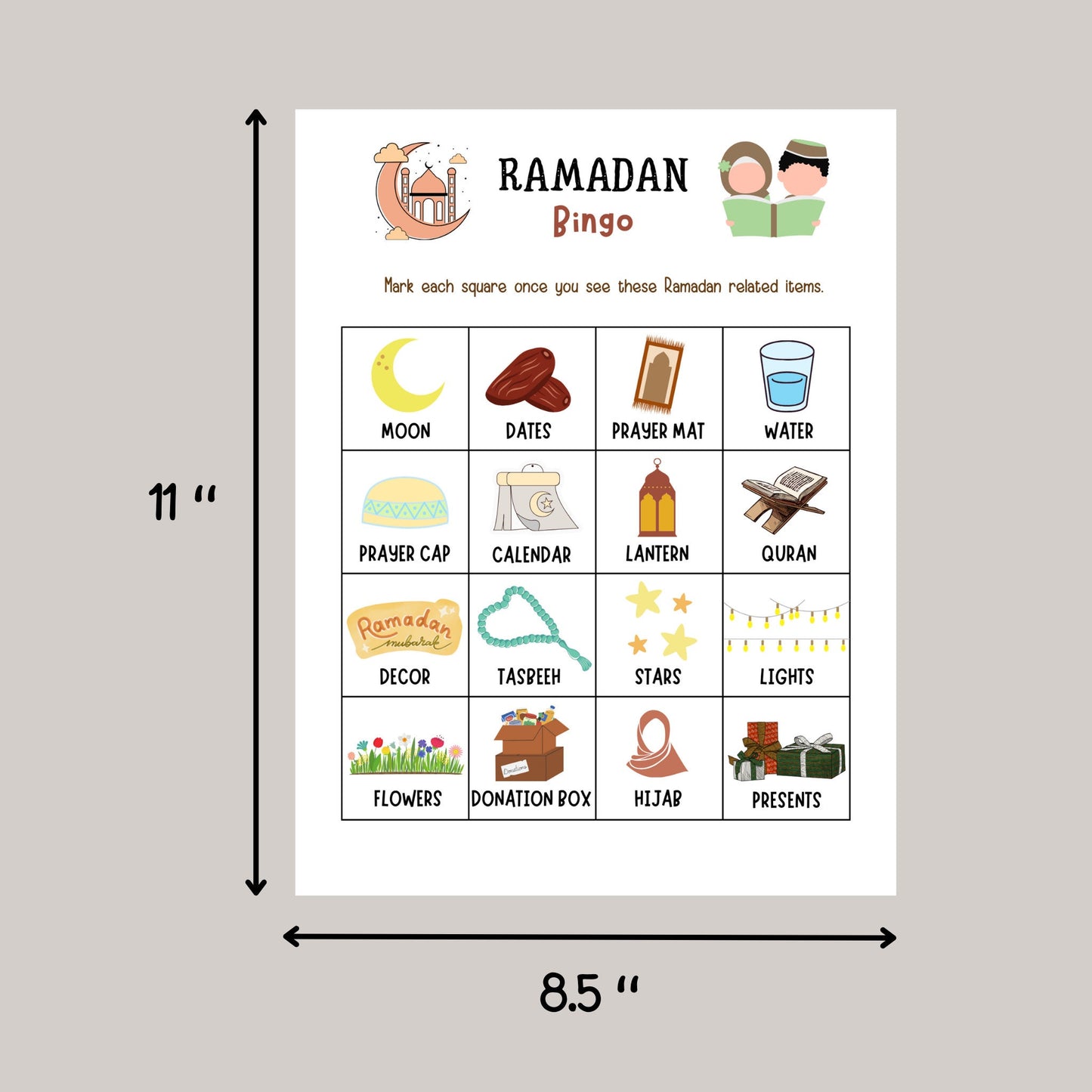 Ramadan Activity for Kids Printable, Eid Activities, Kids Ramadan Printables, 10 Pack Bundle, Muslim Islamic Printable Activity for Children