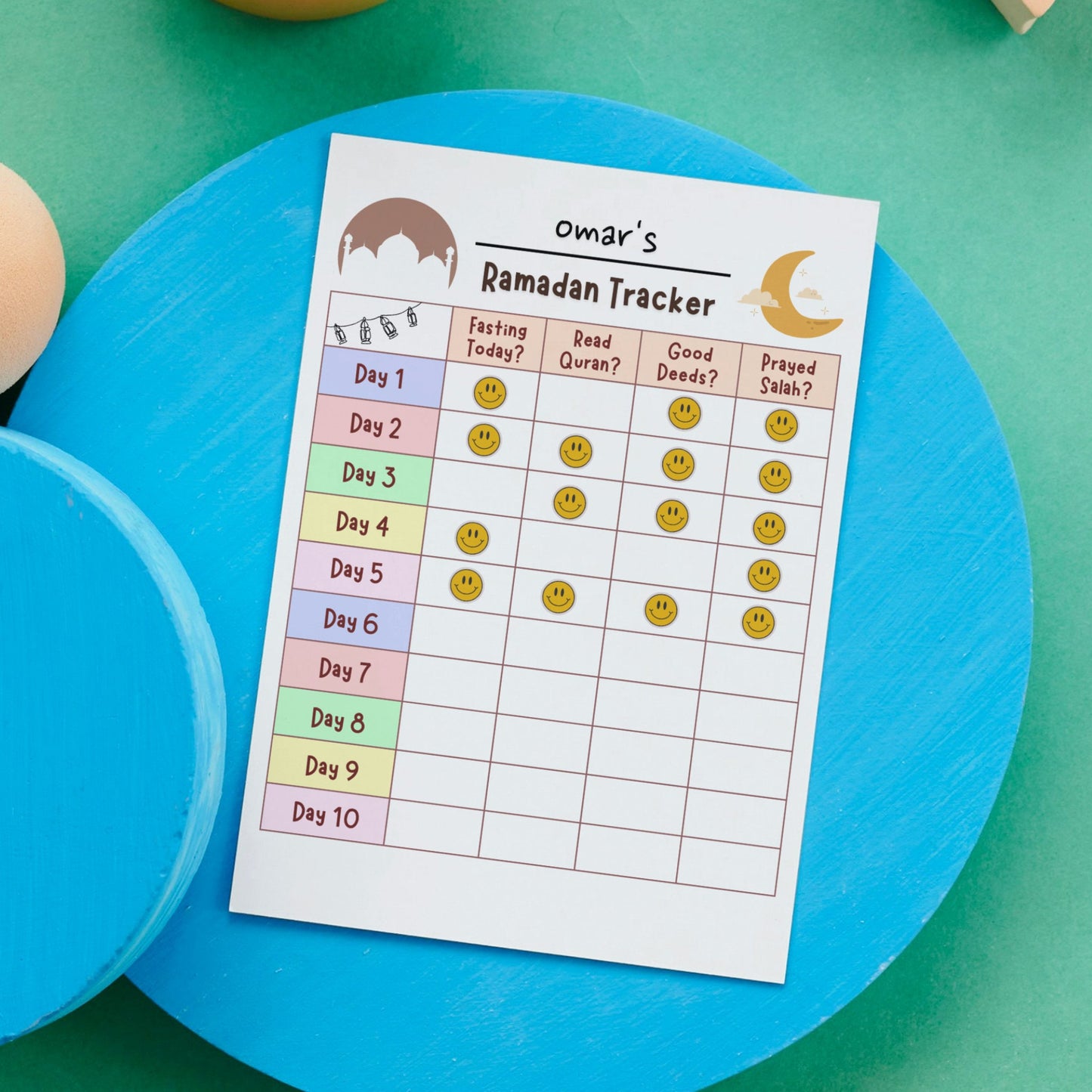 30 Ramadan Good Deeds Cards Printable, Ramadan Advent Cards, Kids Fasting Chart Tracker, Ramadan Activity for Kids, Daily Ramadan Tracker