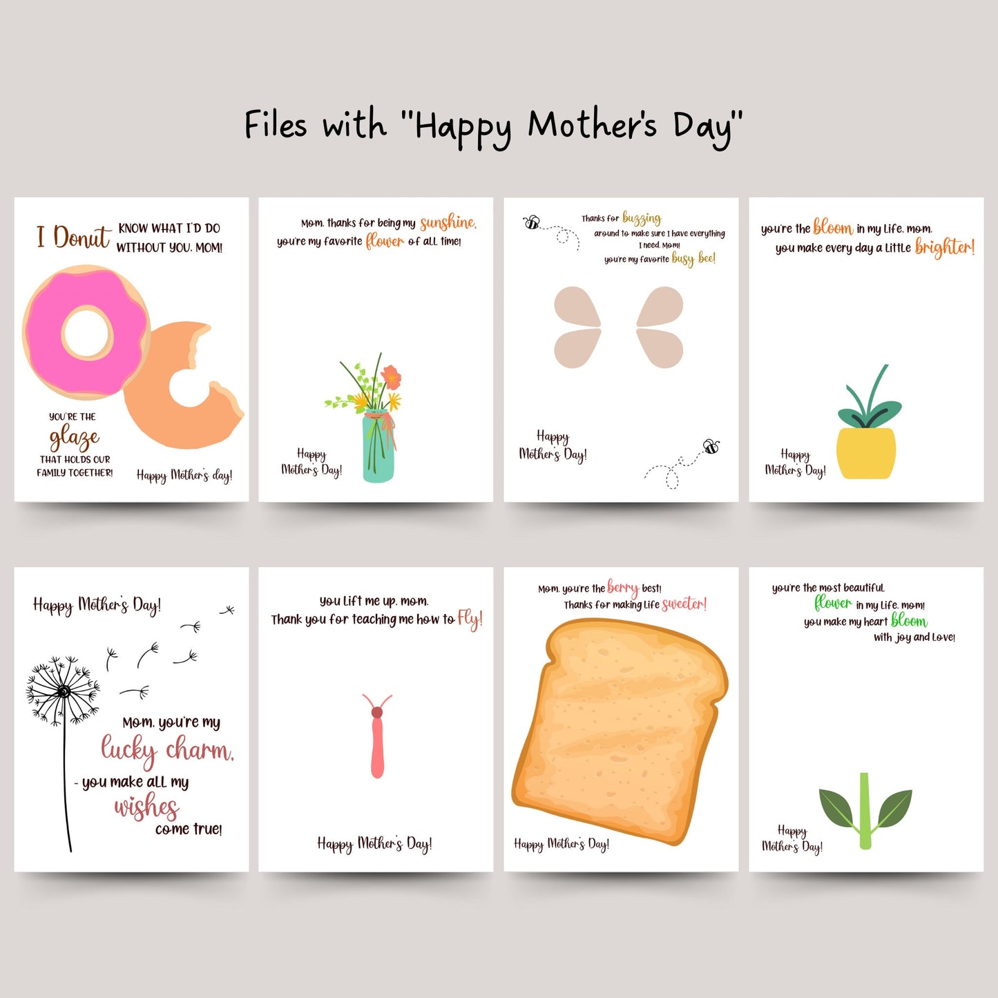 Mother’s Day Handprint & Footprint Art Printable, Gift for Mom from Kids, DIY Keepsake Craft Card, Mom Birthday Gift, Mother’s Day Gift Idea