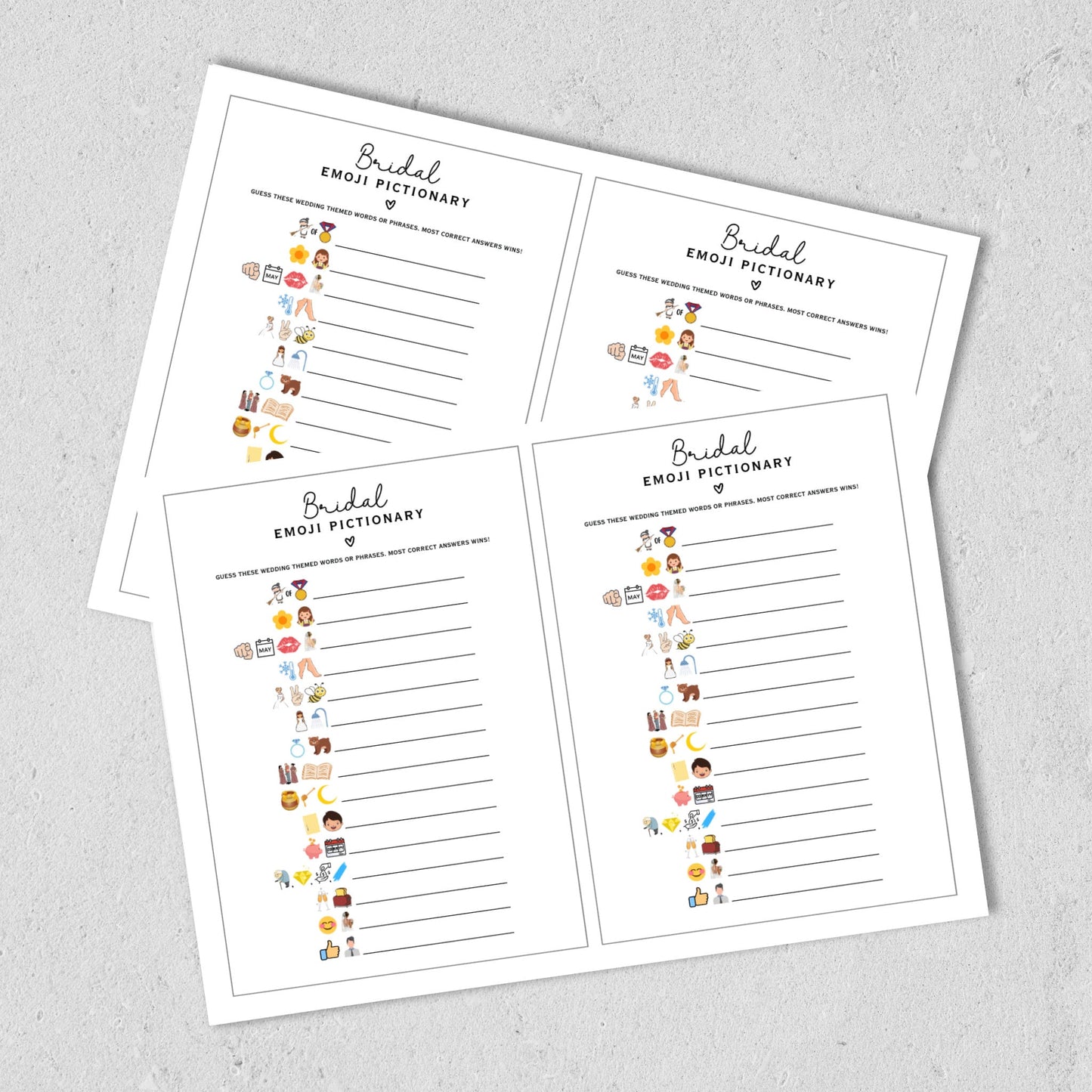 Bridal Shower Games Bundle Printable, Modern Minimalist Wedding Shower Party Games, Hen Party Icebreakers, Fun Bachelorette Party Ideas