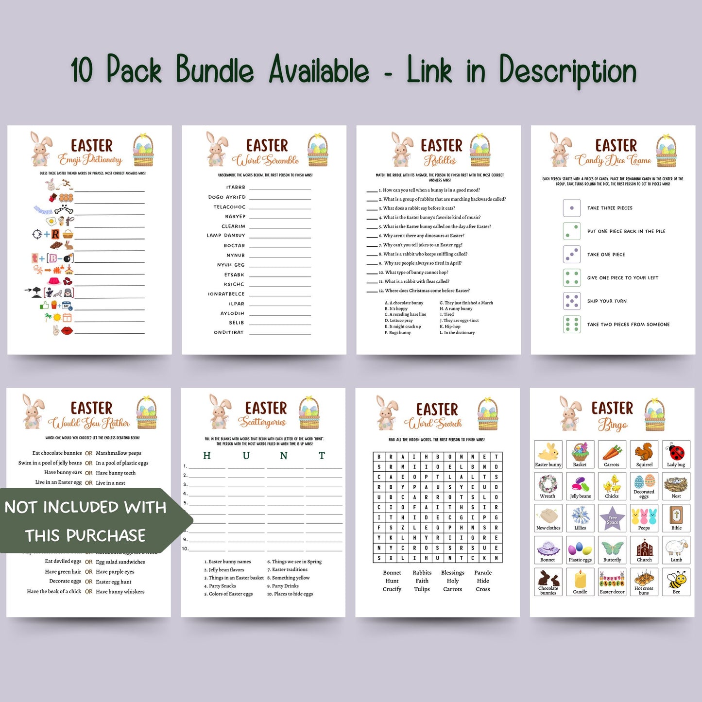 Easter Trivia Party Game Printable, Easter Games, Easter Activity for Kids and Adults, Fun Easter Dinner Game, Family Game, Classroom Game