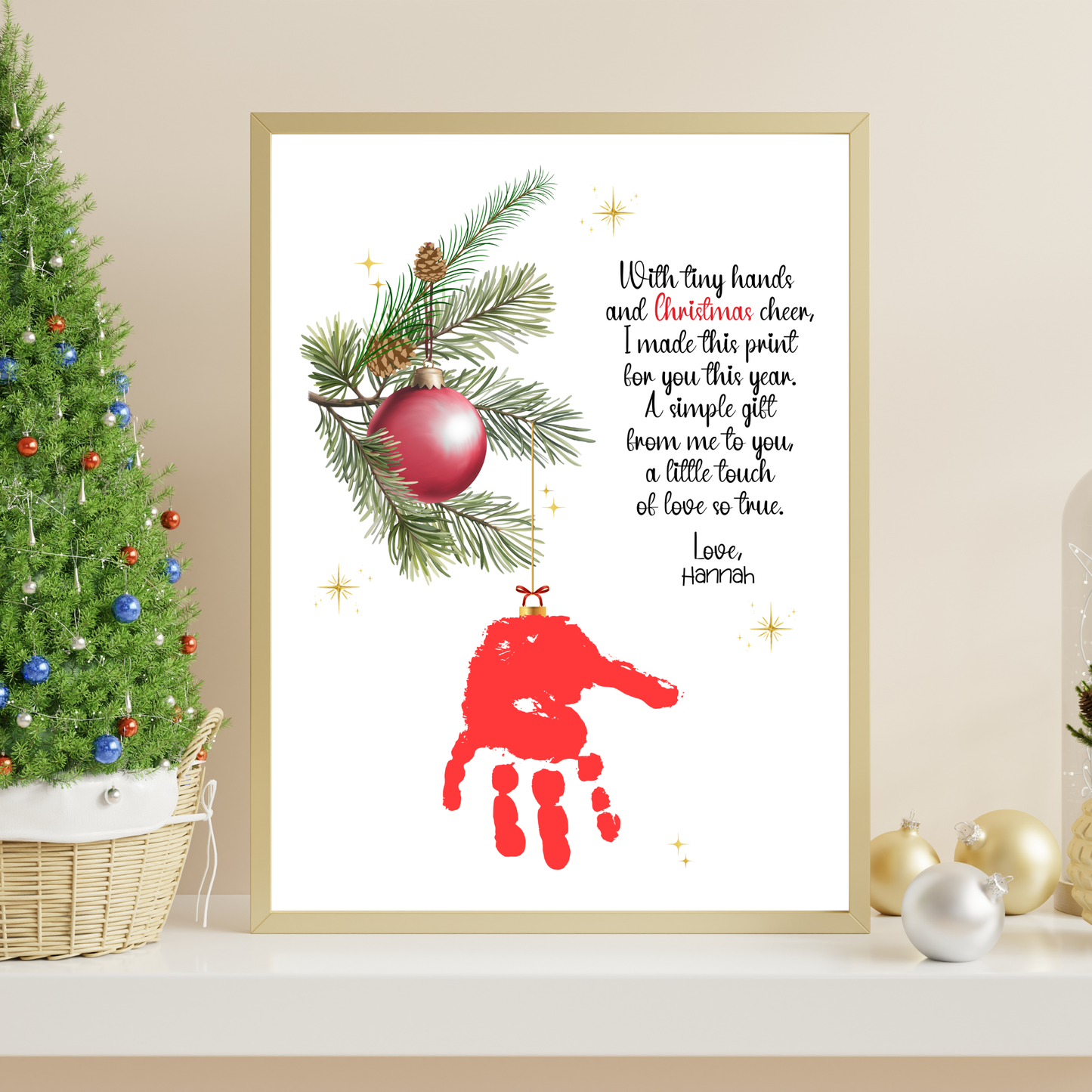 Christmas Ornament Poem Craft Printable for Kids