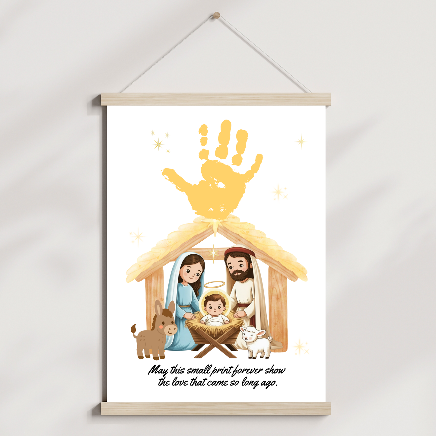 Nativity Handprint Craft Printable DIY Jesus Art