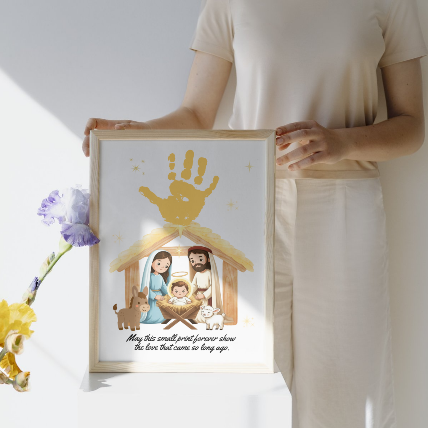 Nativity Handprint Craft Printable DIY Jesus Art
