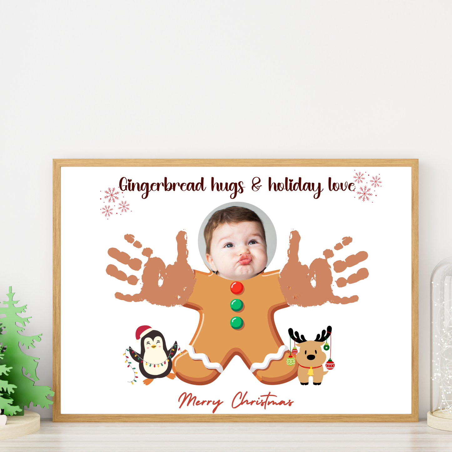 Christmas Handprint Photo Craft Kids Printable